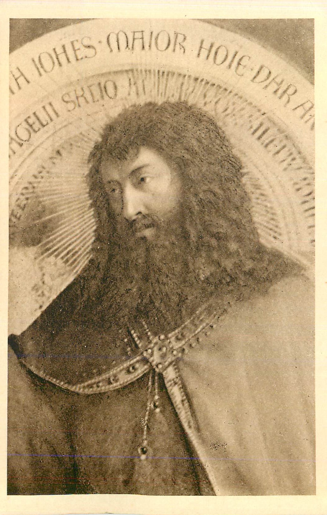 CPA 6 bis hubert et jan van eyck saint jean baptiste (detail)