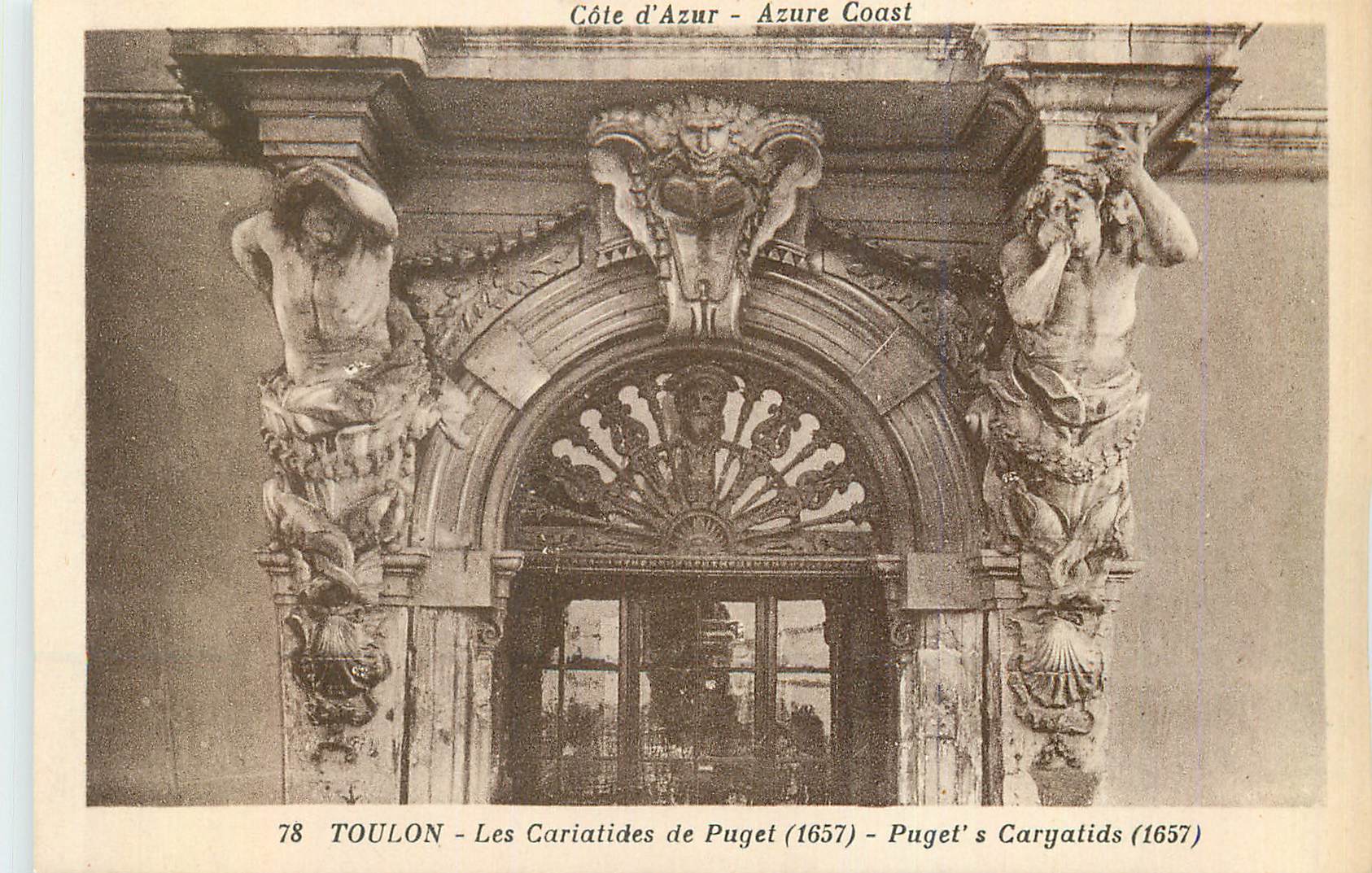 CPA Cote d azur 78 toulon les cariatides de puget (1657)