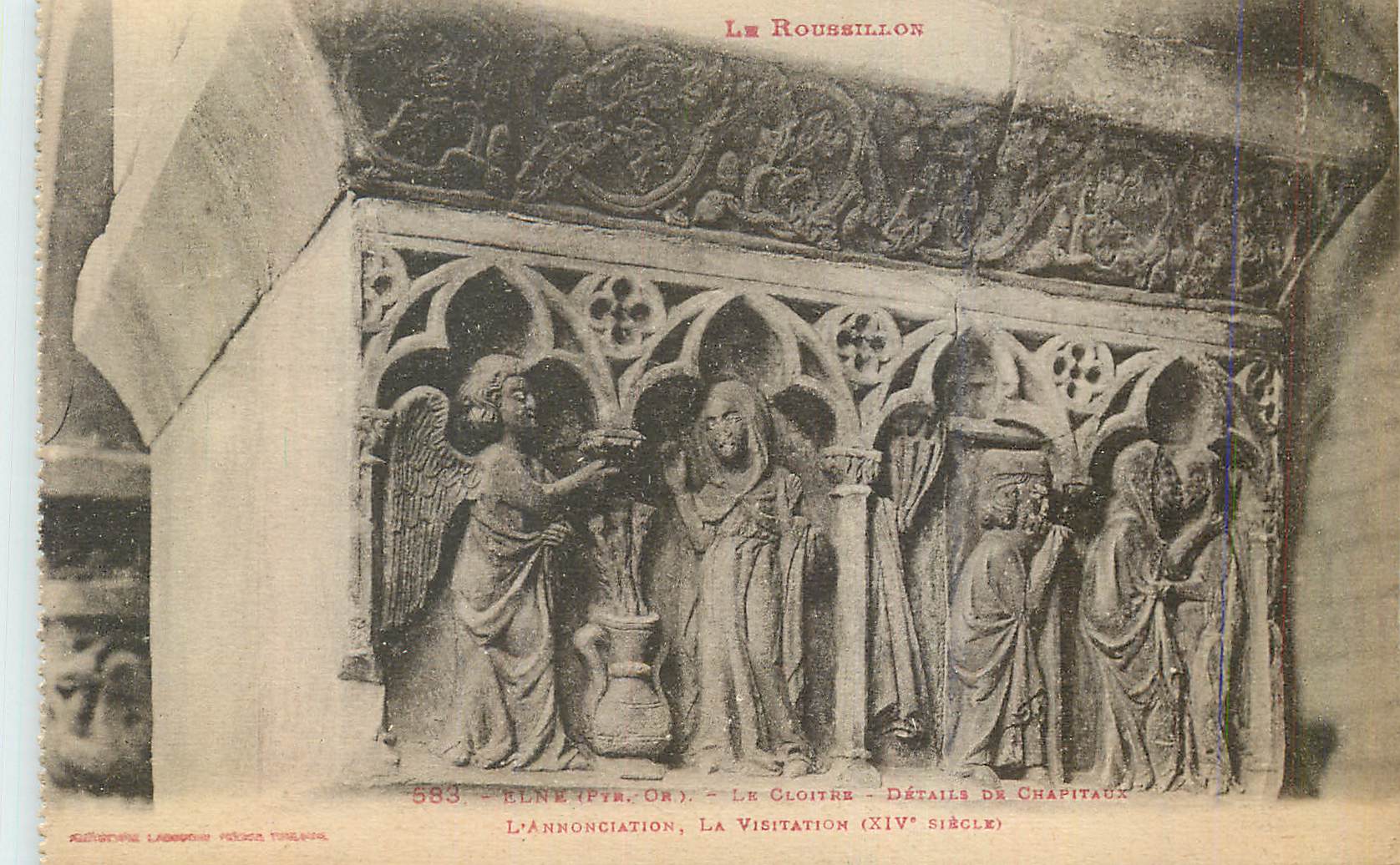 CPA La roussillon 583 le cloitre detail de chapiteaux l annonciation la visitation (xiv siecle)