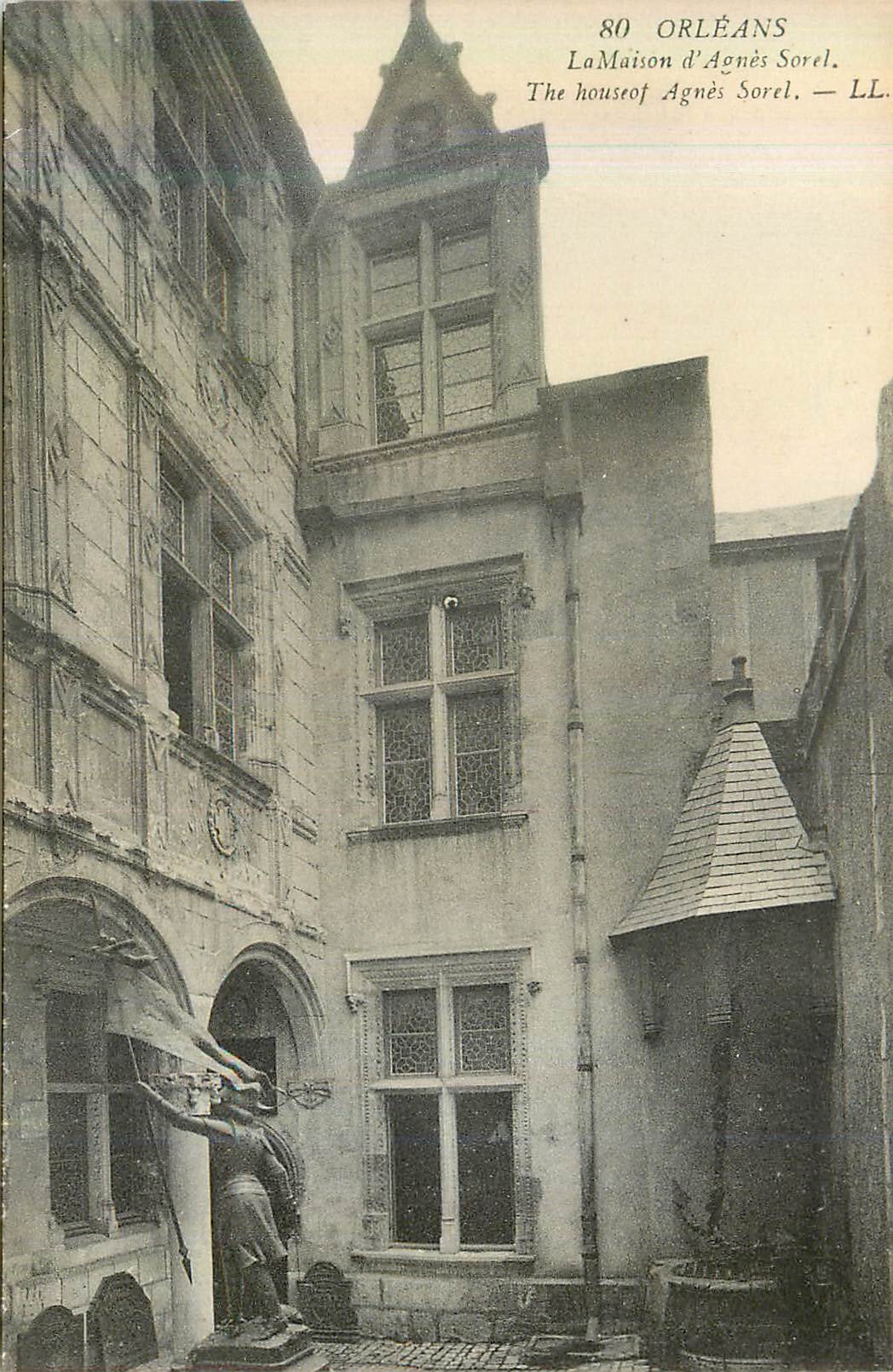 CPA 80 orleans la maison d agnes sorel