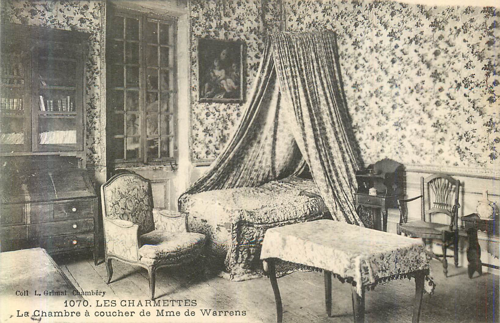 CPA 1070 les charmettes la chambre a coucher de mme de warrens