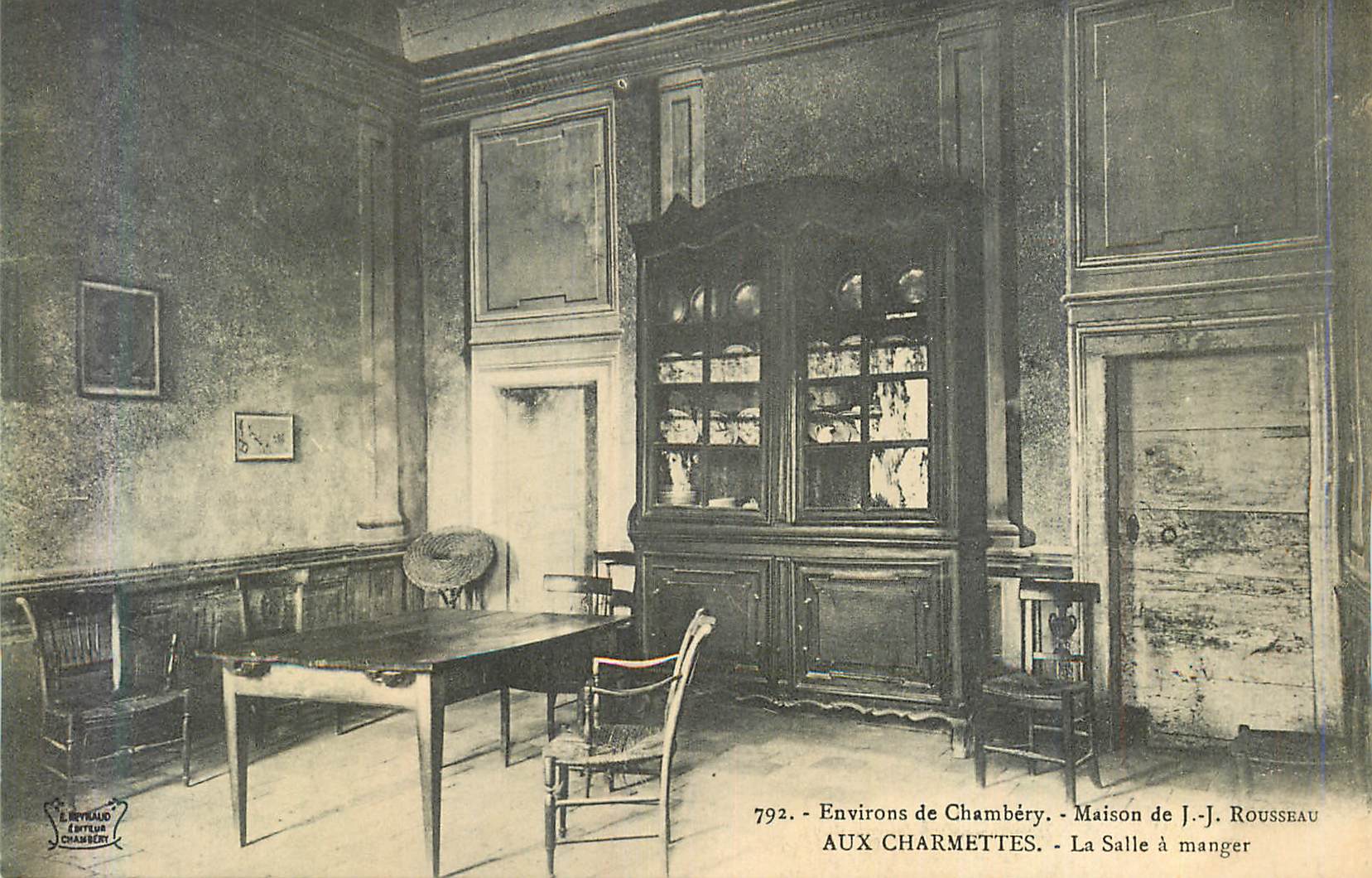 CPA 792 environs de chambery maison de j j rousseau aux charmettes la salle a manger