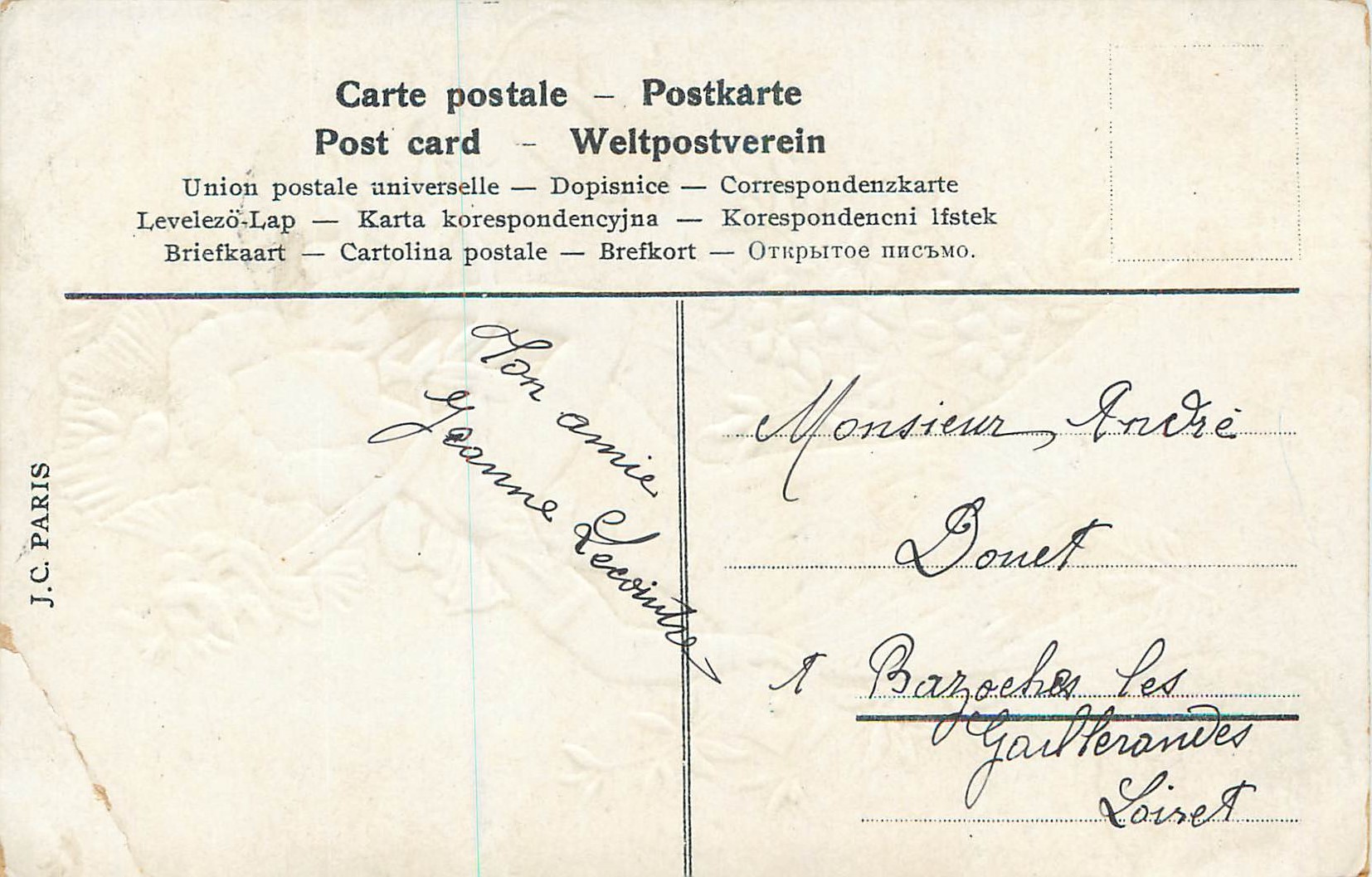 CPA 365 jours de bonheur — Rückseite