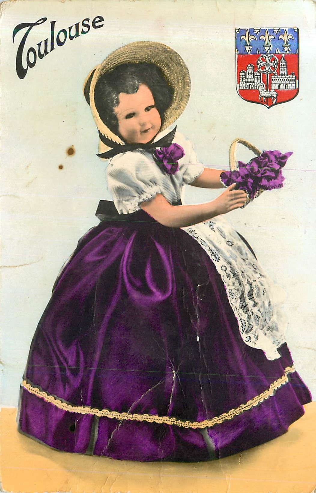 CPM 634 costume regional la toulousaine poupee d horphin toulouse Poupee