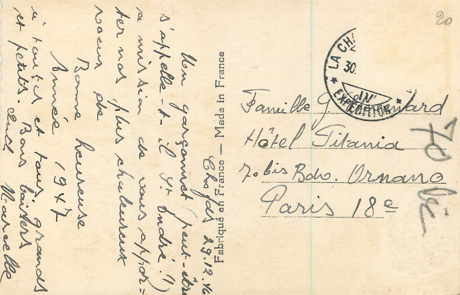 CPA Enfant My country calls me  — Rückseite