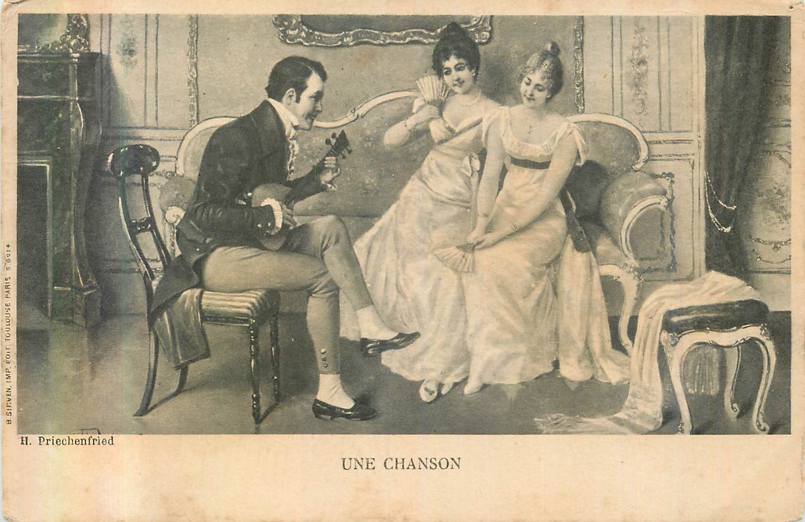CPA Une chanson