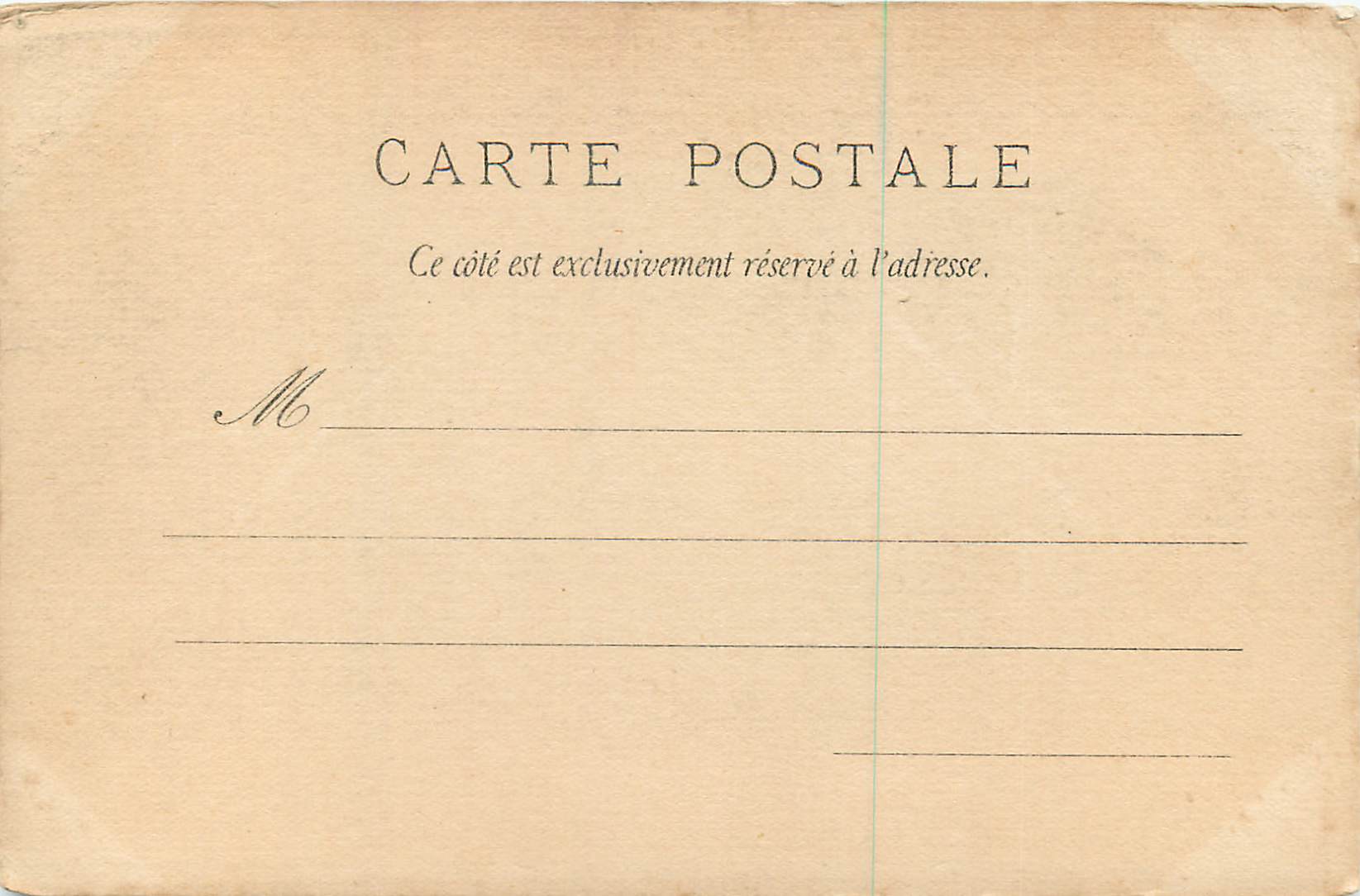 CPA Une chanson — Rückseite