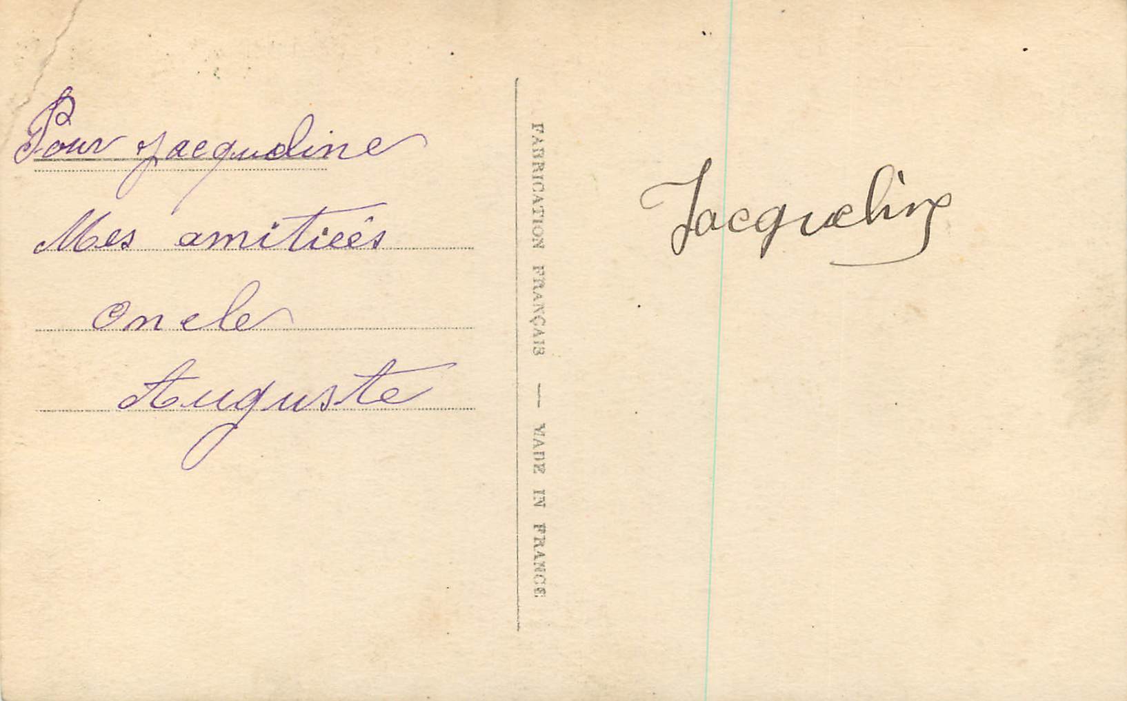 CPA Bonne annee — Rückseite