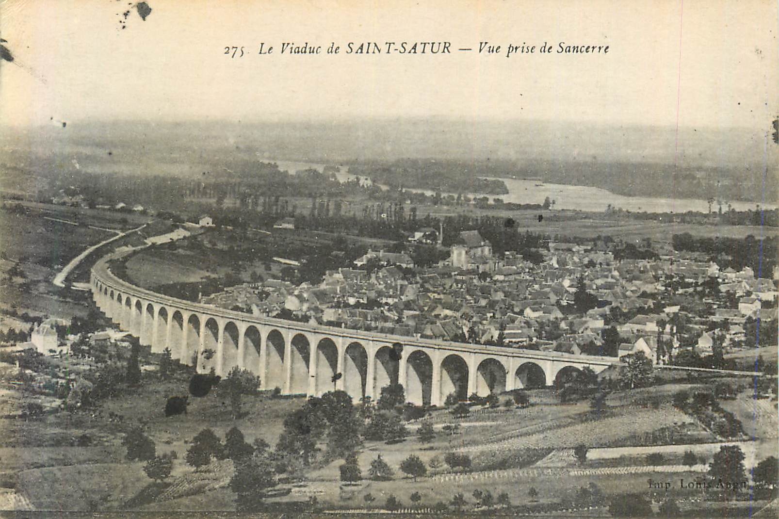 CPA 275 le viaduc de saint satur vue prise de sancerre