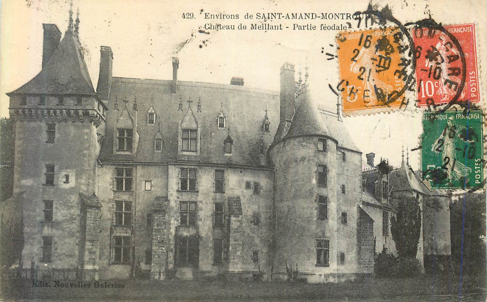 Château de Meillant — Partie féodale — Éd. Nouvelles Galeries, n°429