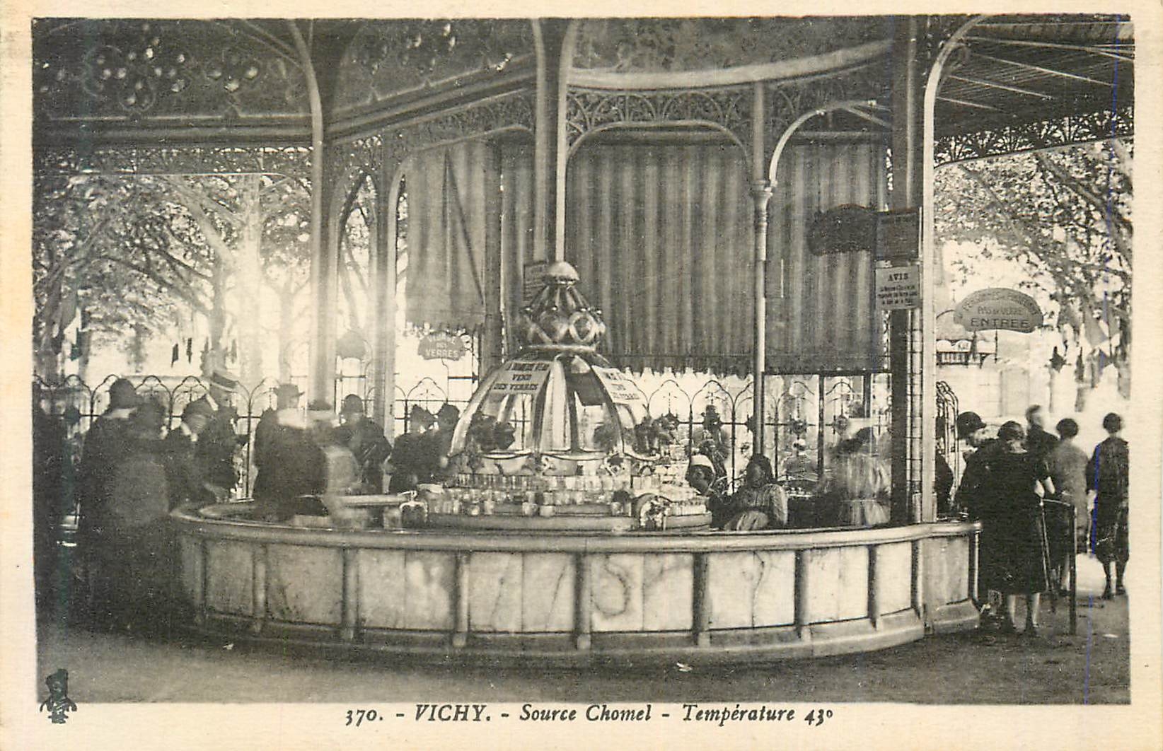 CPA 370 vichy source chomel temperateure 43