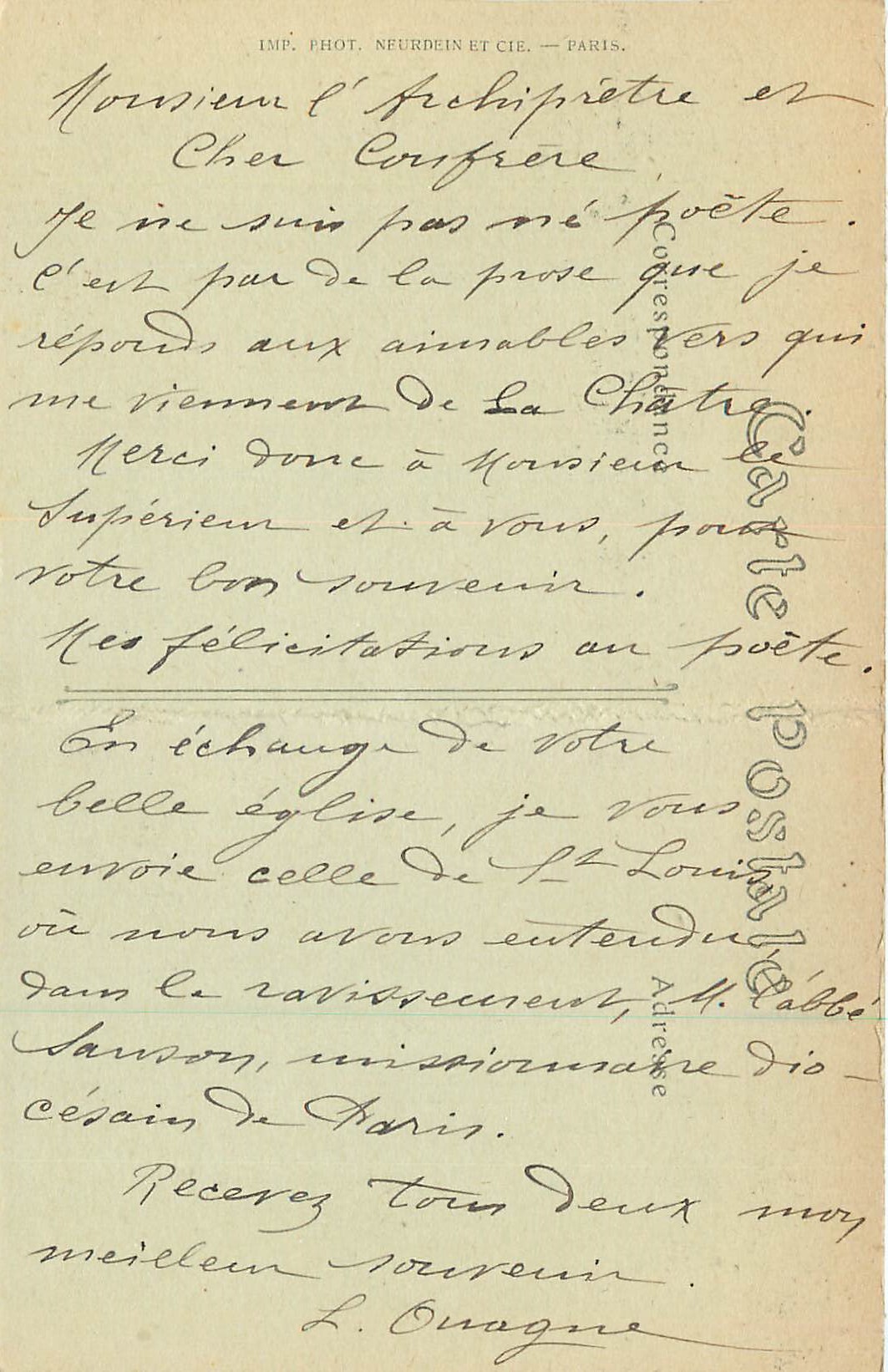CPA 245 vichy eglise saint louis l abside — Verso