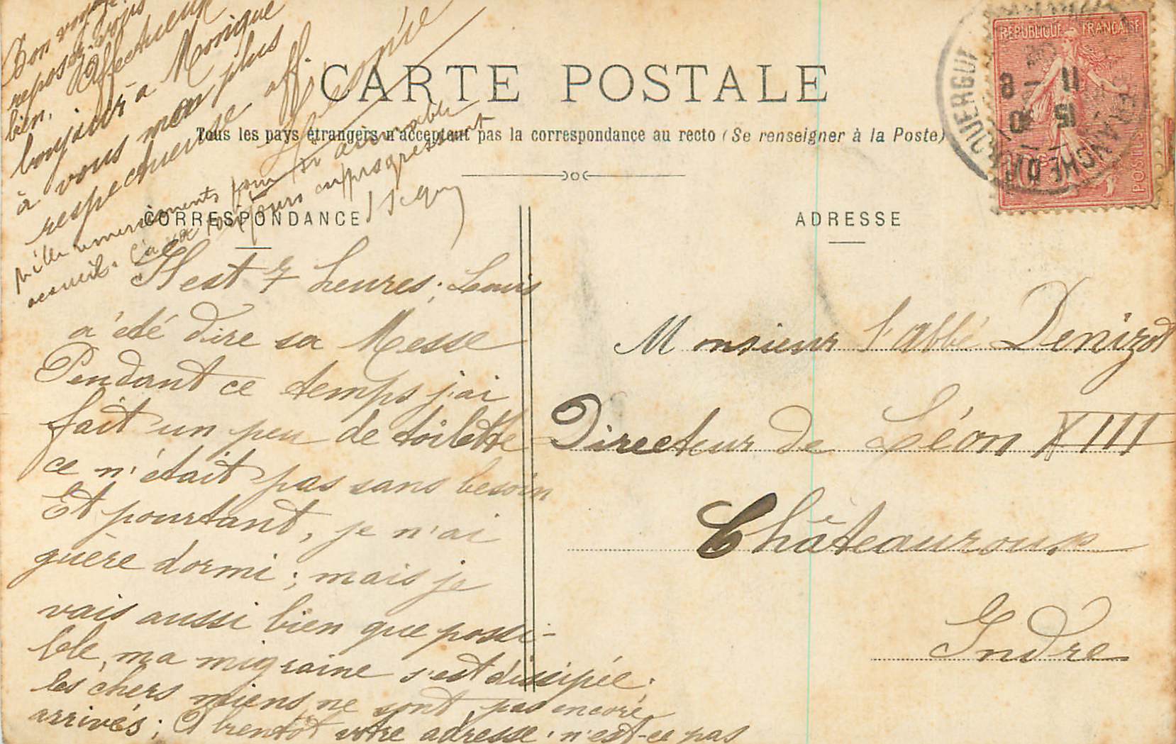 CPA Villefranche de rouergue interieure de l eglise notre dame — Rückseite