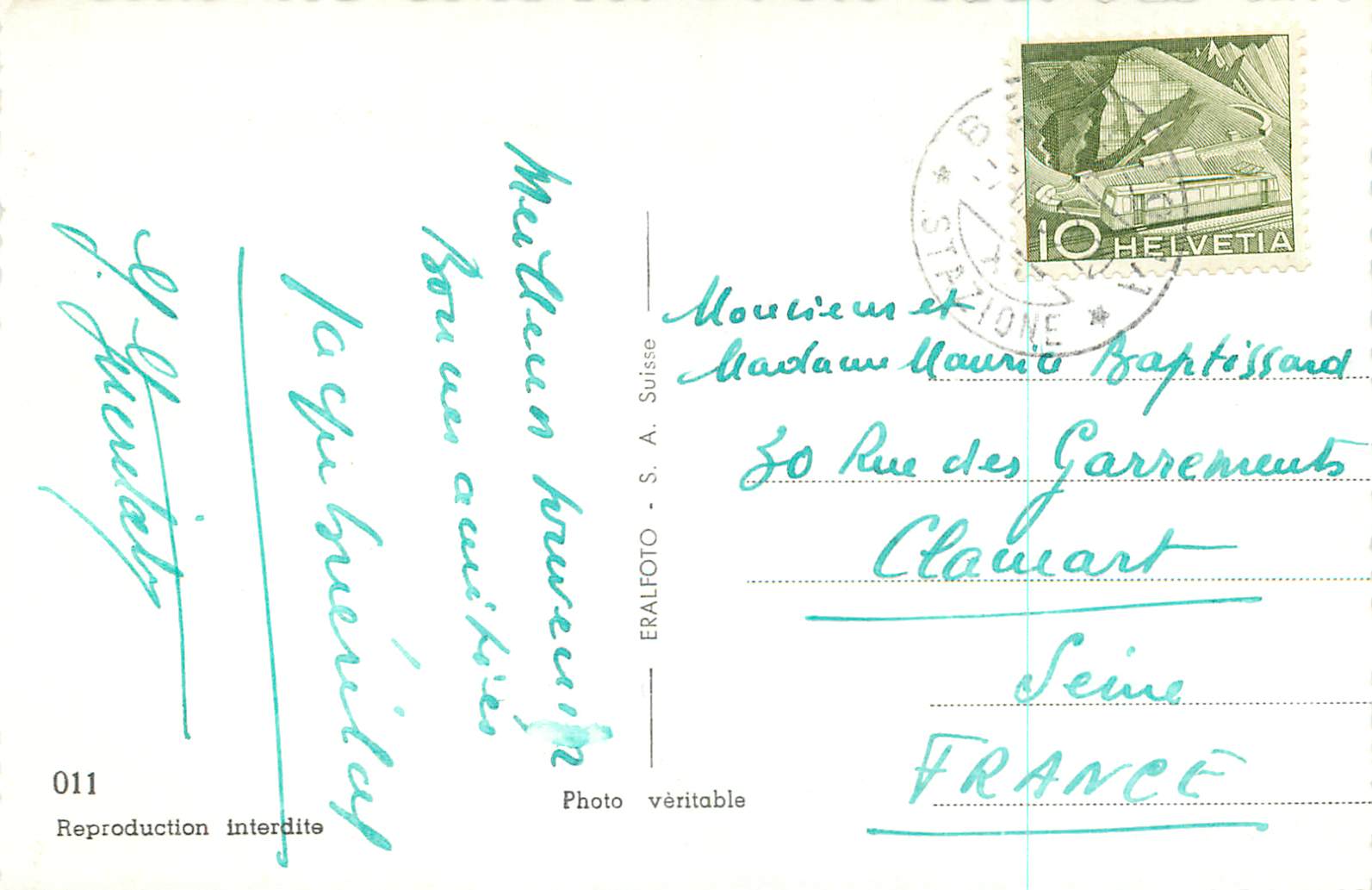 CPM Locarno lago maggiore notturno — Verso