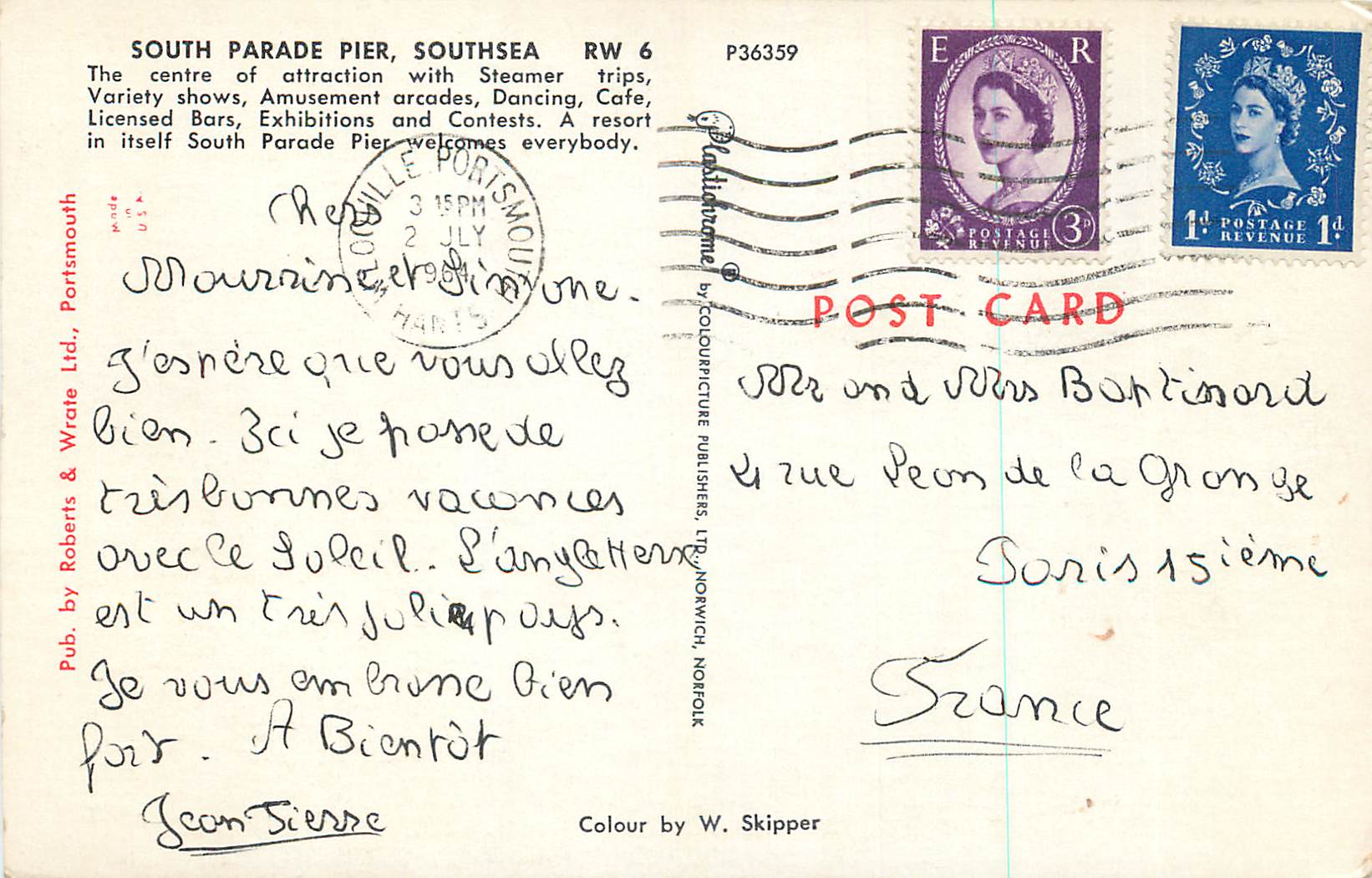 CPM South parade pier southsea — Rückseite