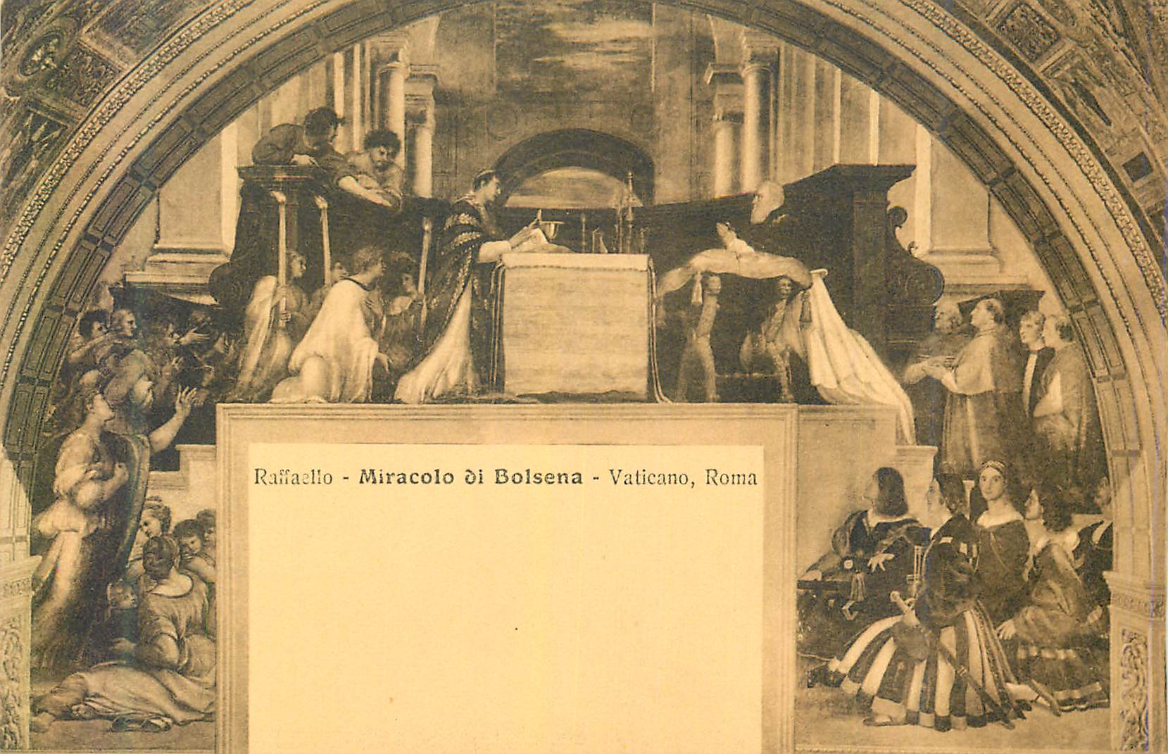 CPA Raffaelo miracolo di bolsena vaticano roma