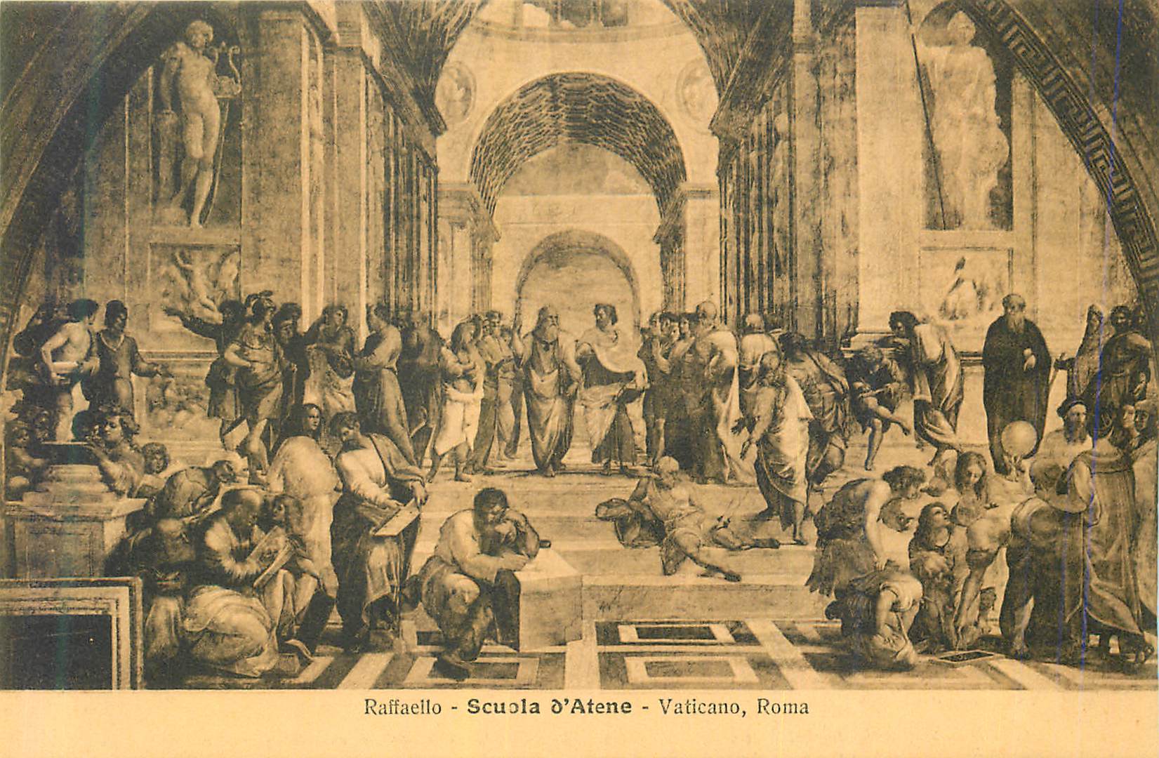 CPA Raffaelo scuola d atene vaticano roma