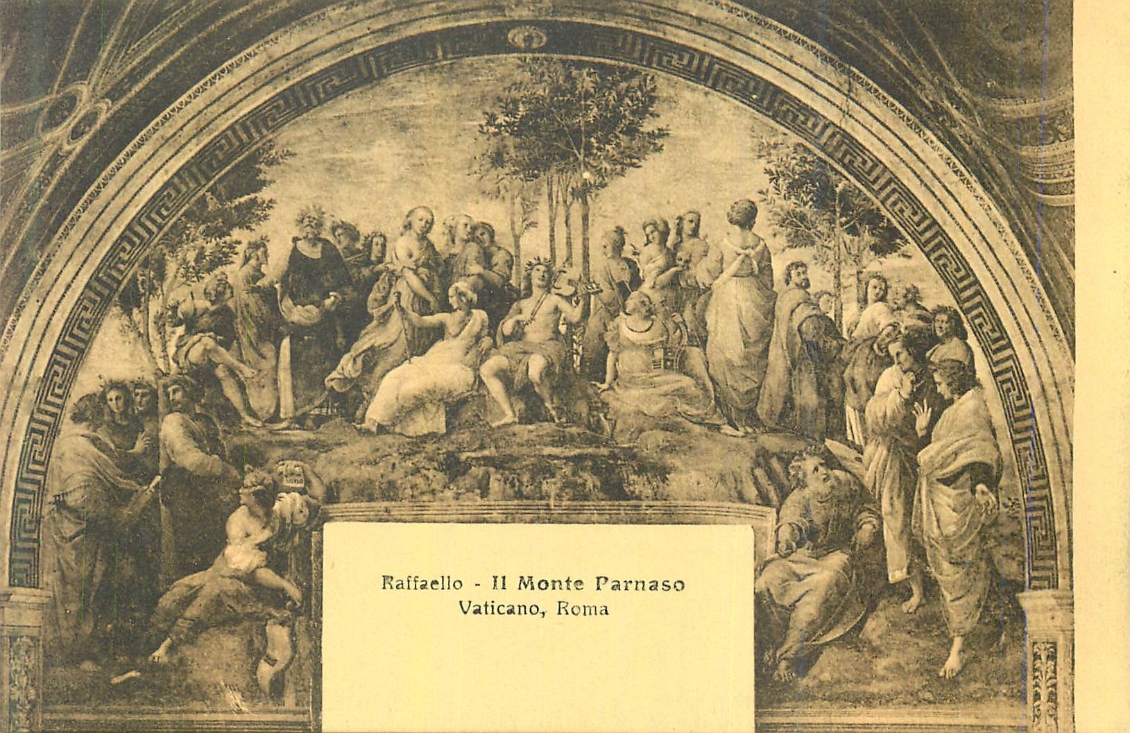CPA Raffaelo ii monte parnaso vaticano roma