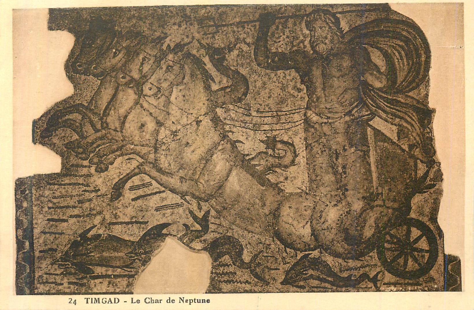 CPA 24 timgad le char de neptune