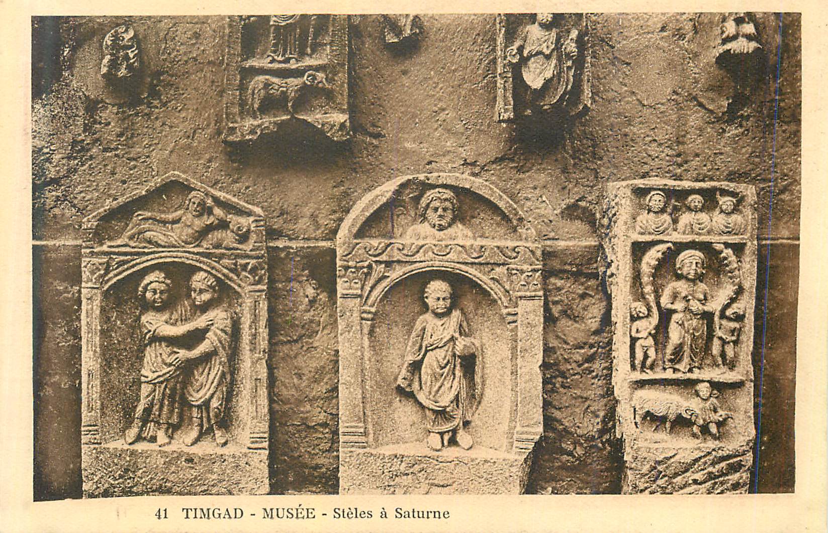 CPA 41 timgad musee steles a saturne