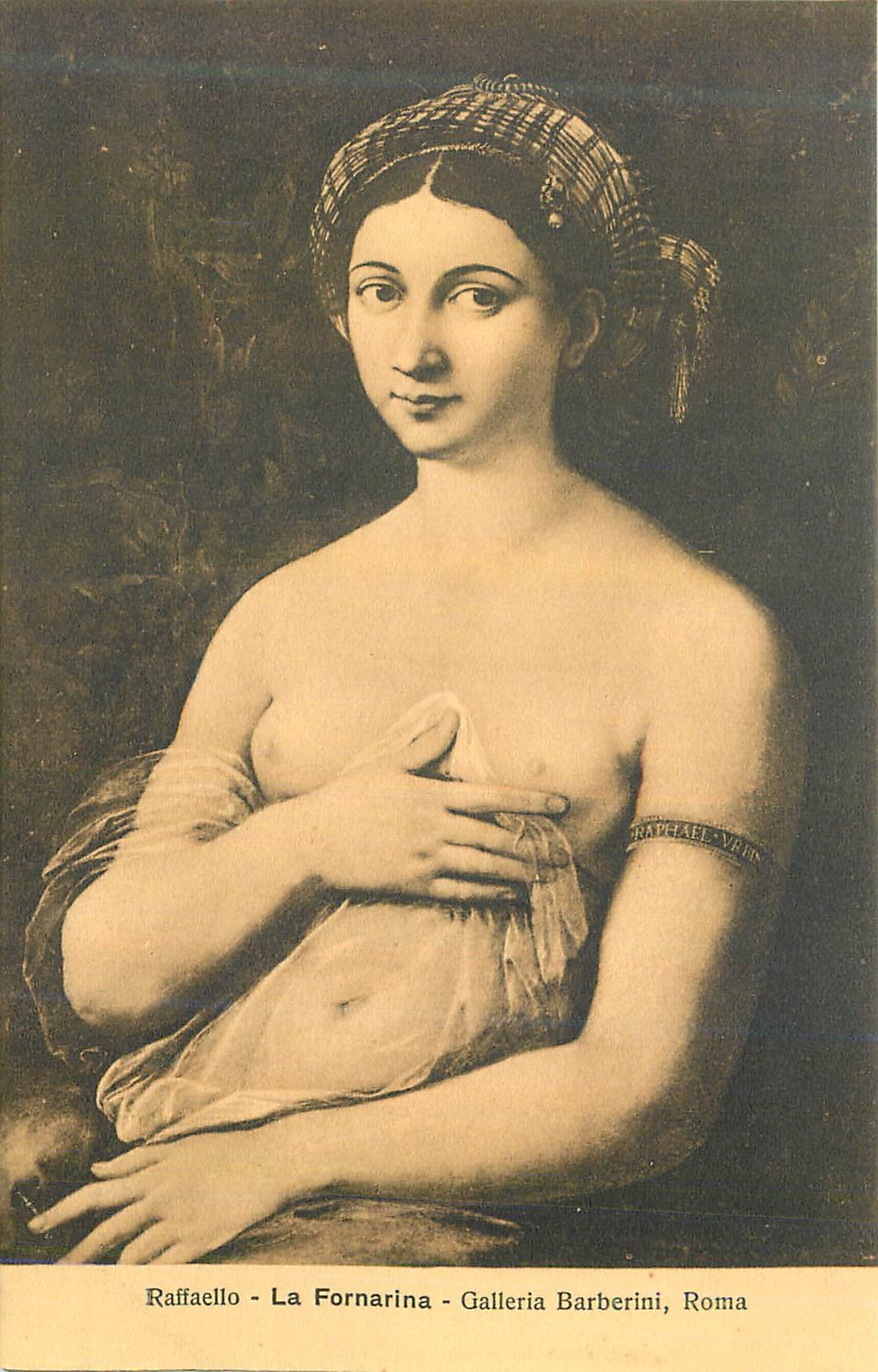 CPA Raffaello la fornarina galleria barberini roma