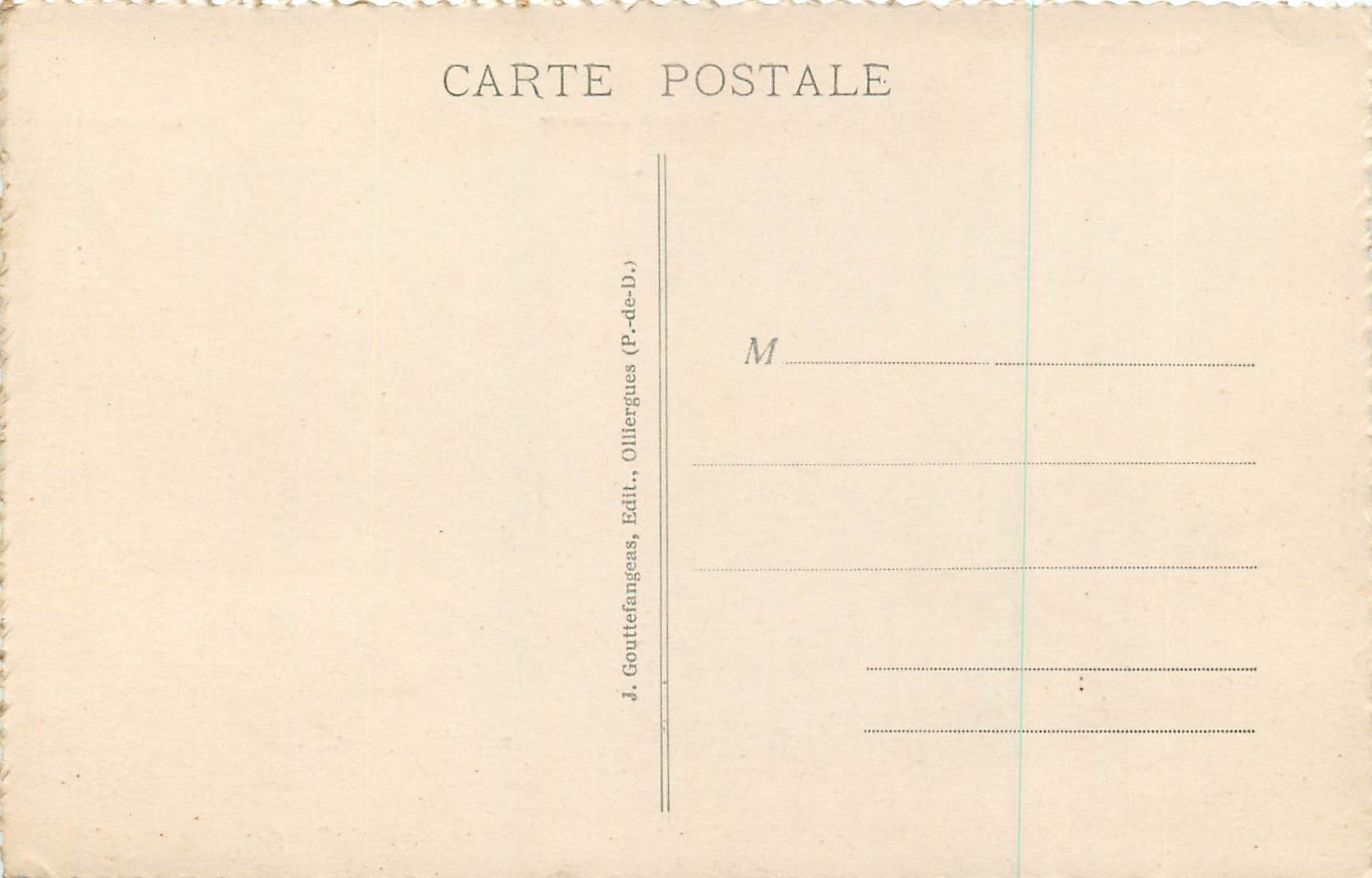 CPA L auvergne 1473 vallee de chaudefour — Verso