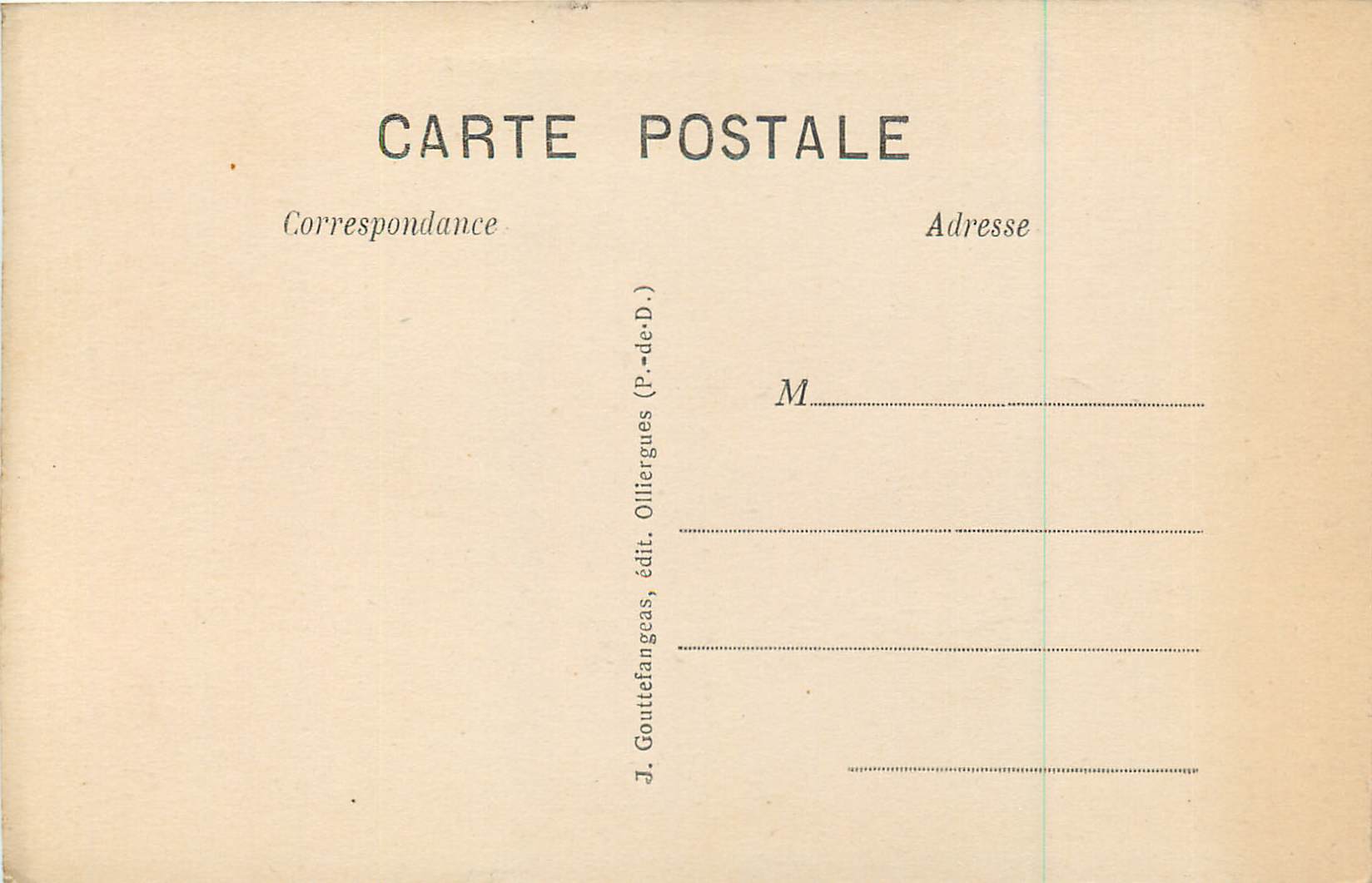 CPA 20 l auvergne chateau de murols — Rückseite