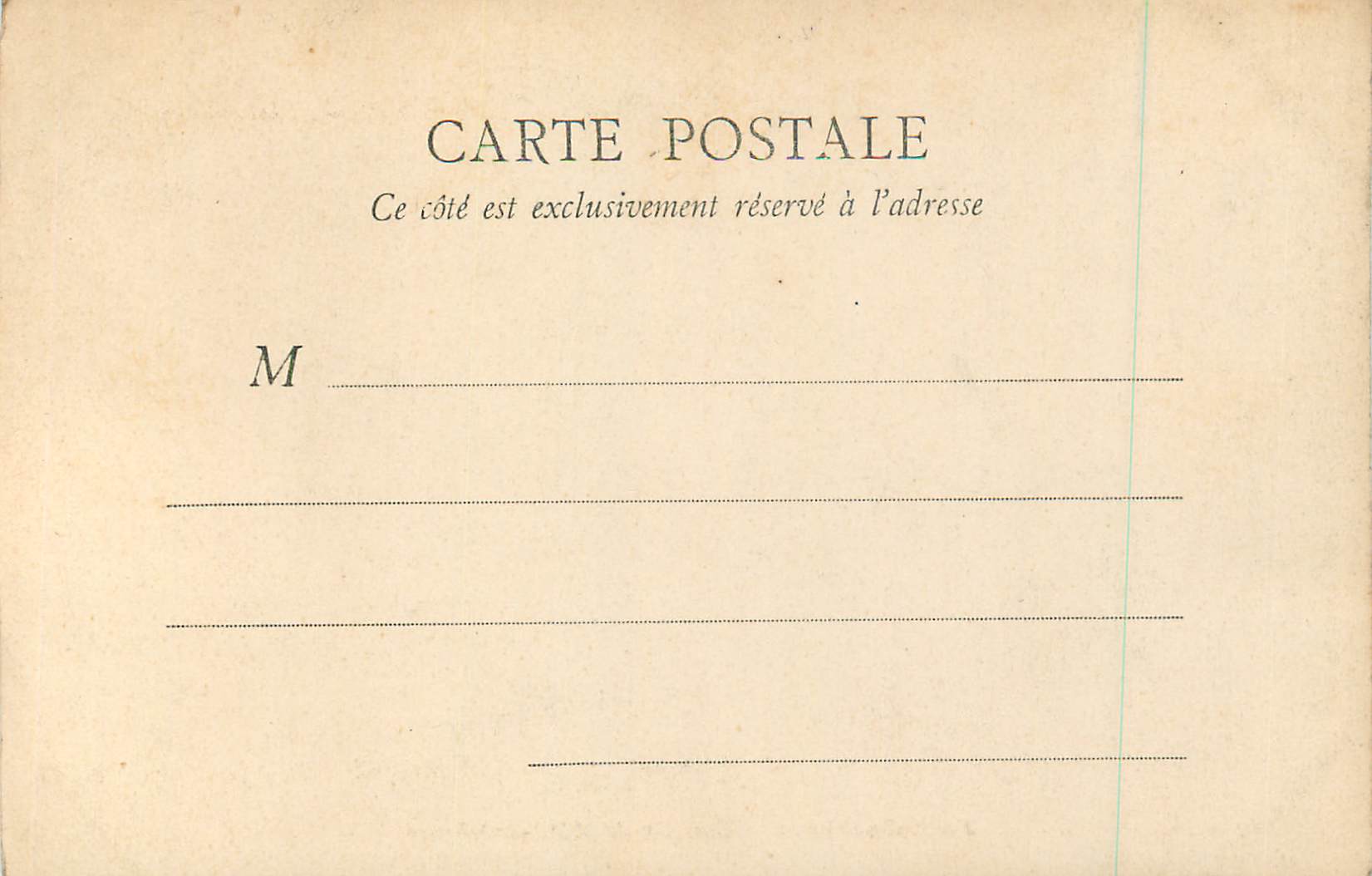 Fontainebleau — Boudoir de Marie-Antoinette — R.E. Paris — Verso
