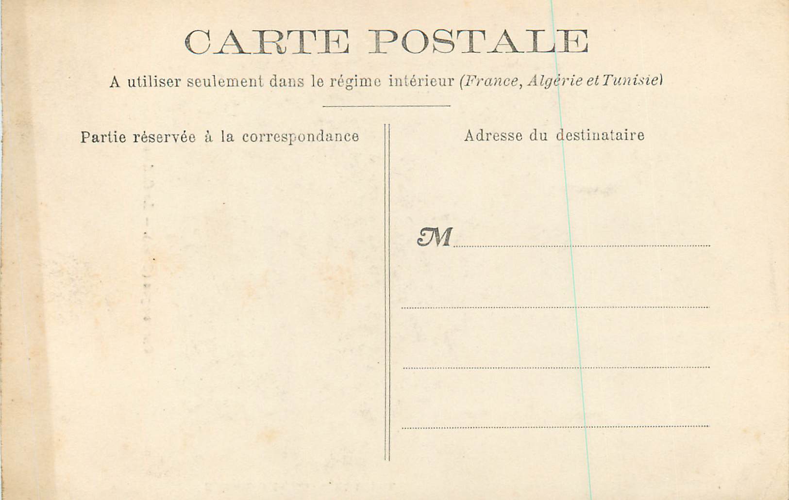 CPA Carrouges (orne) le château (carte 1900) — Rückseite