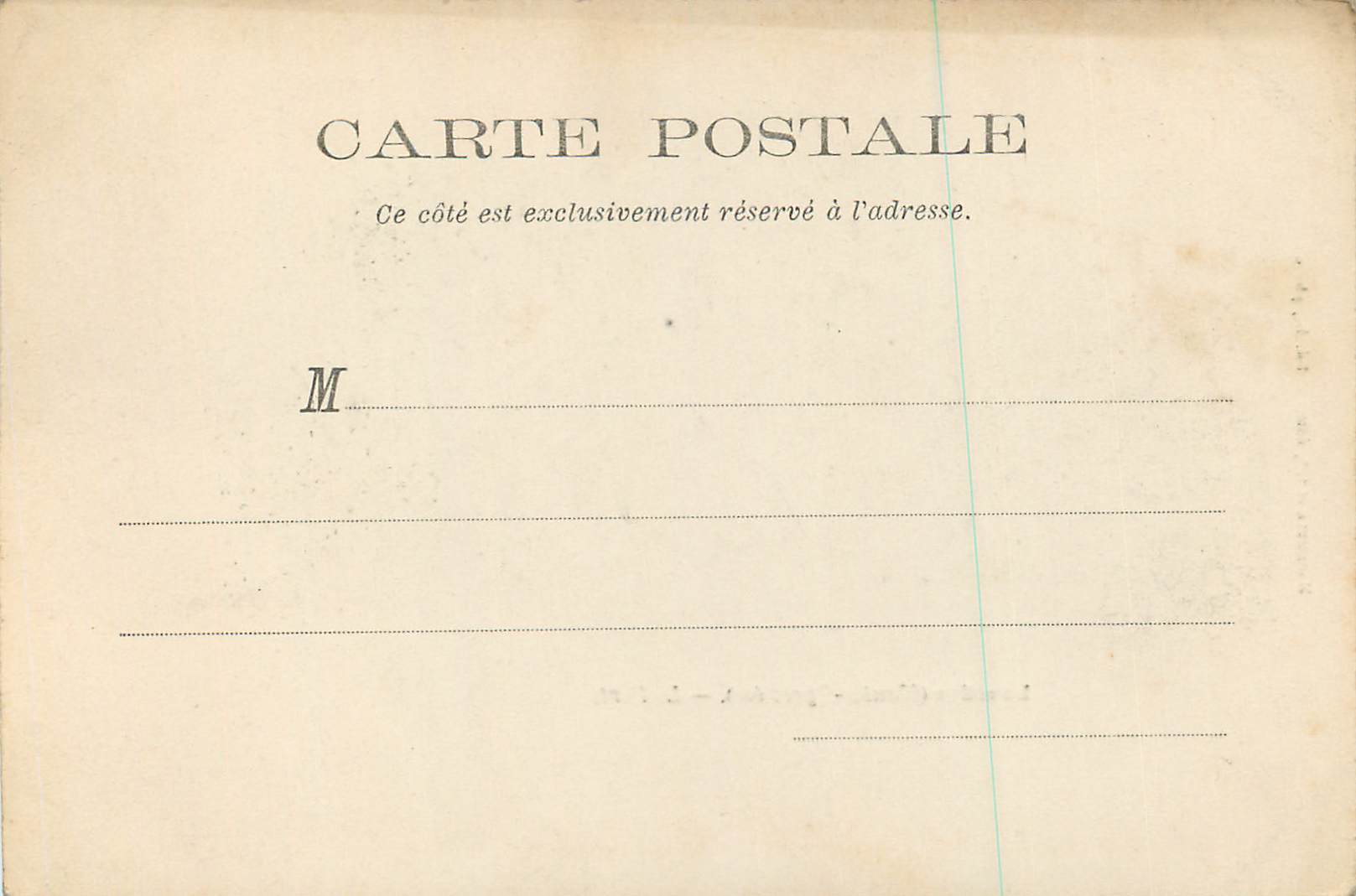 Lourdes (Hautes-Pyrénées) — Le Fort — Éd. Hacquemart & Cie, Adit — Rückseite