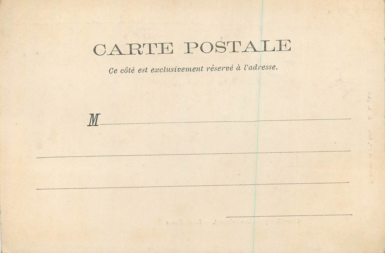 CPA Chambray (indre et loire) le château (carte 1900) — Rückseite