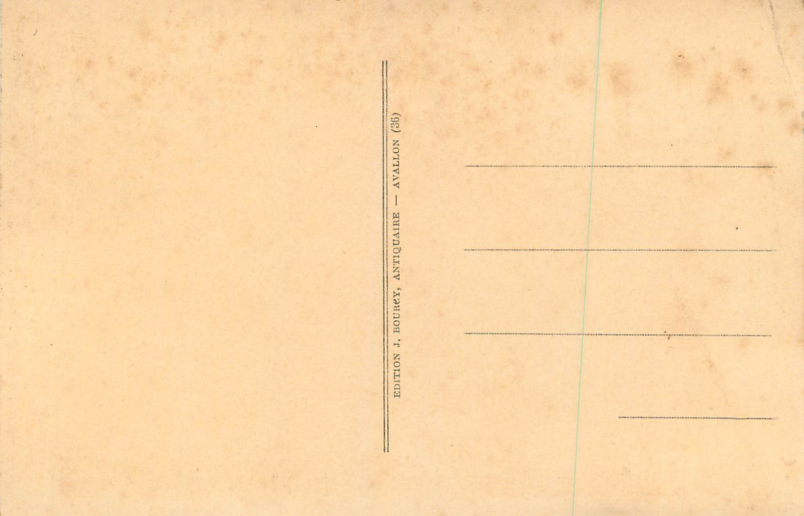 Avallon — Anciens remparts, échauguette du XVIe siècle — Édition J. Bourey — Rückseite