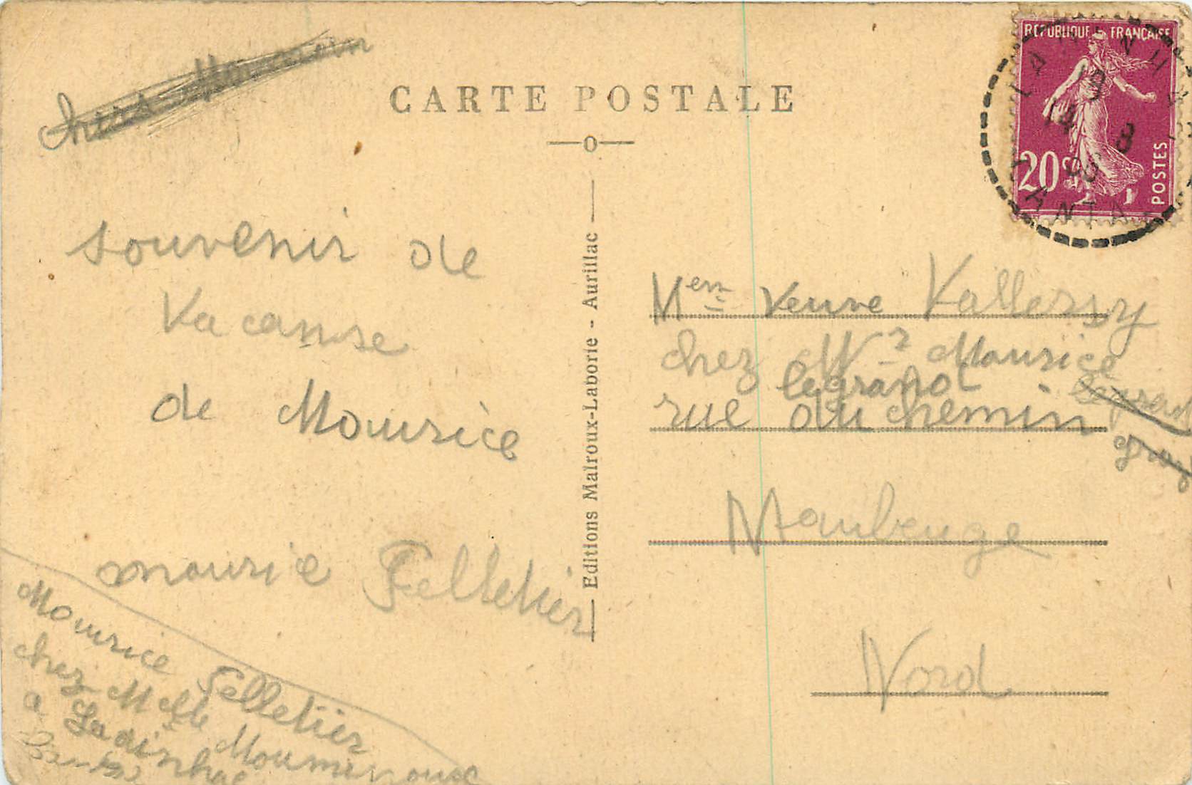 CPA Le cantal pittoresque 462 les lacets de la route au pas de compaing (route du liorad) — Rückseite