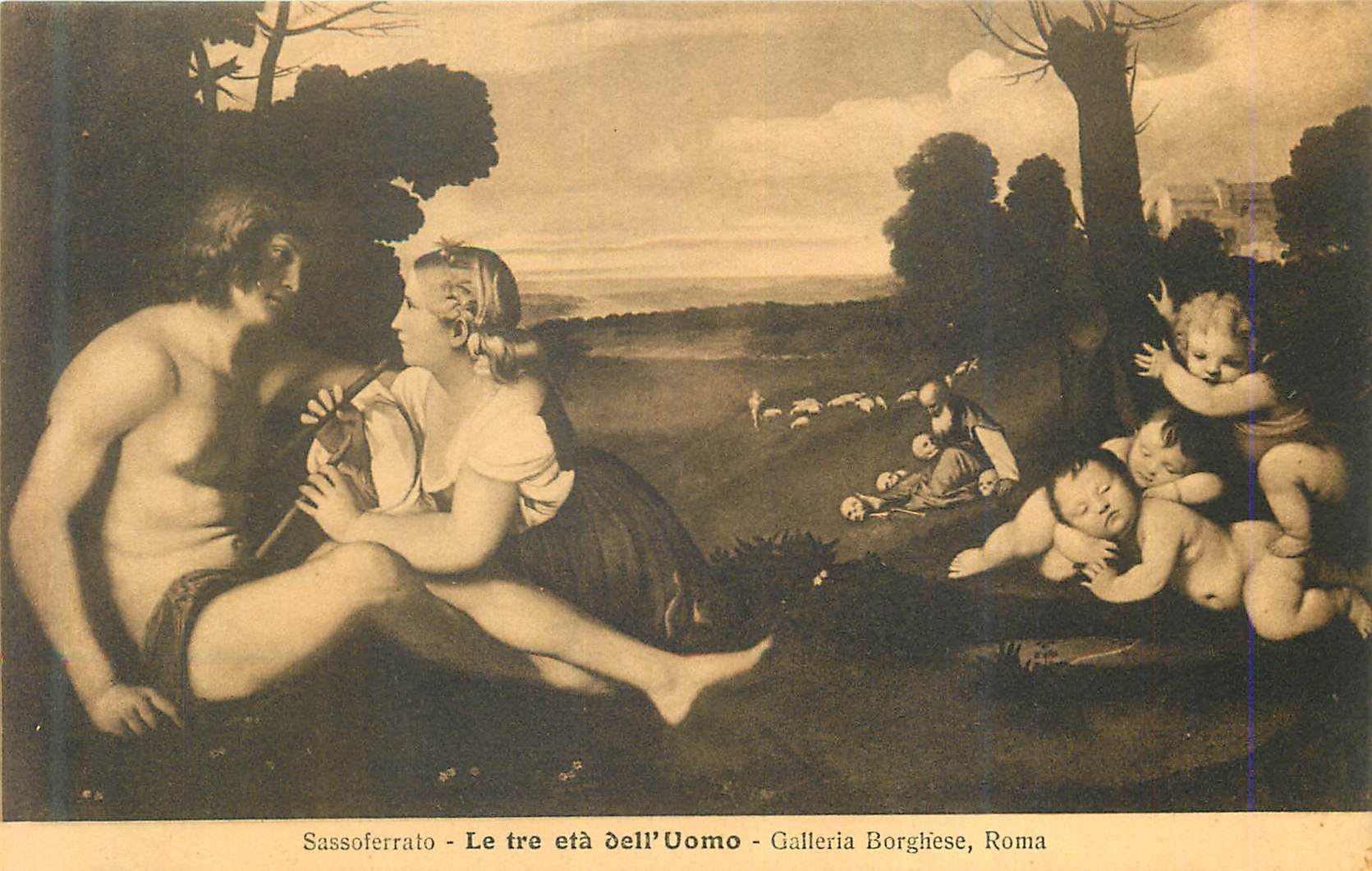 CPA Sassoferrato le tre eta dell uomo galleria borghese roma