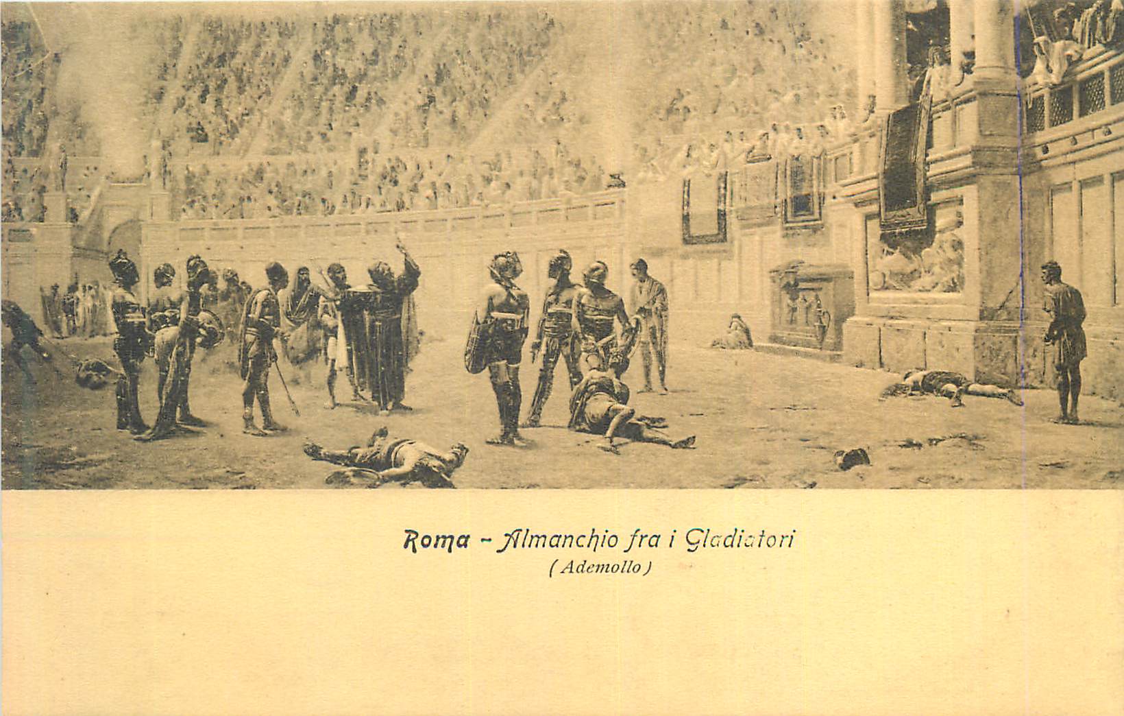 CPA Roma almanchio fra i gladiatori (ademollo) Gladiateurs