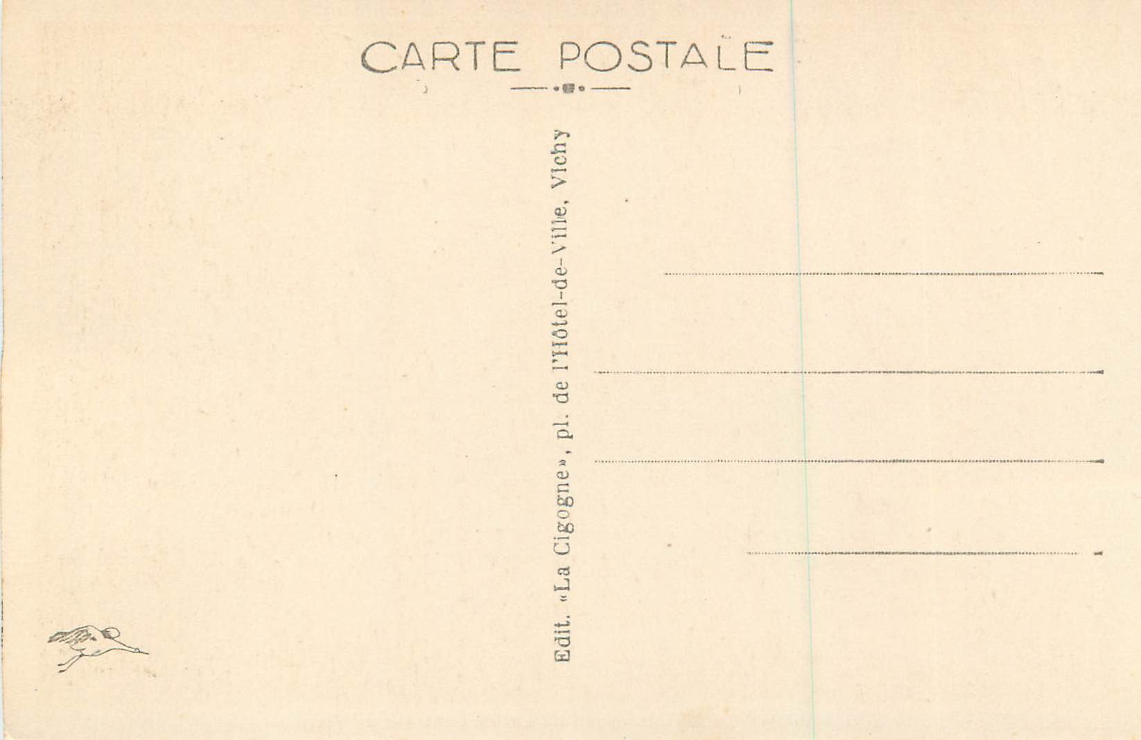 CPA 308 vichy le casino vu de l allee centrale du parc — Verso