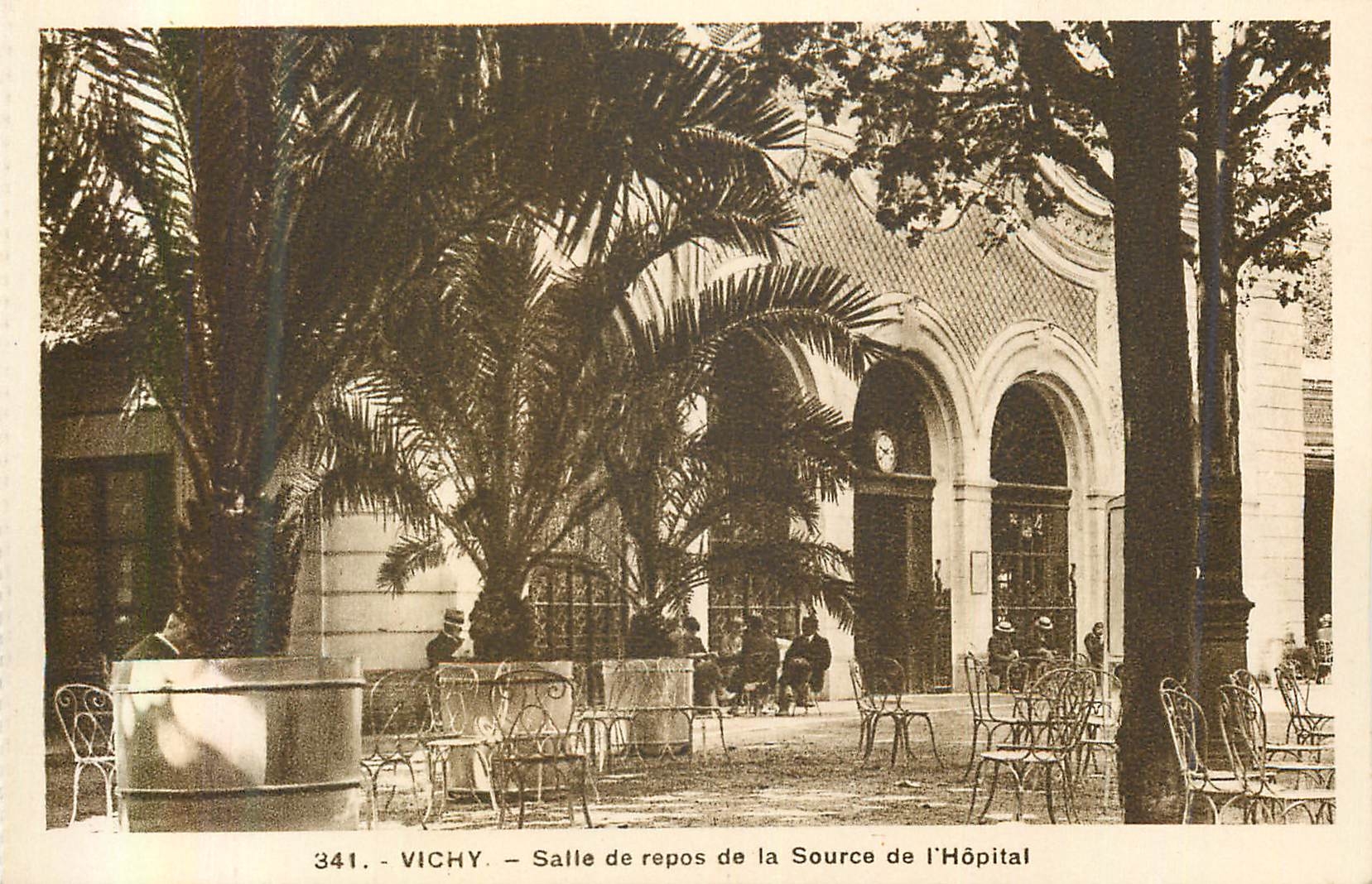 CPA 341 vichy salle de repos de la source de l hopital