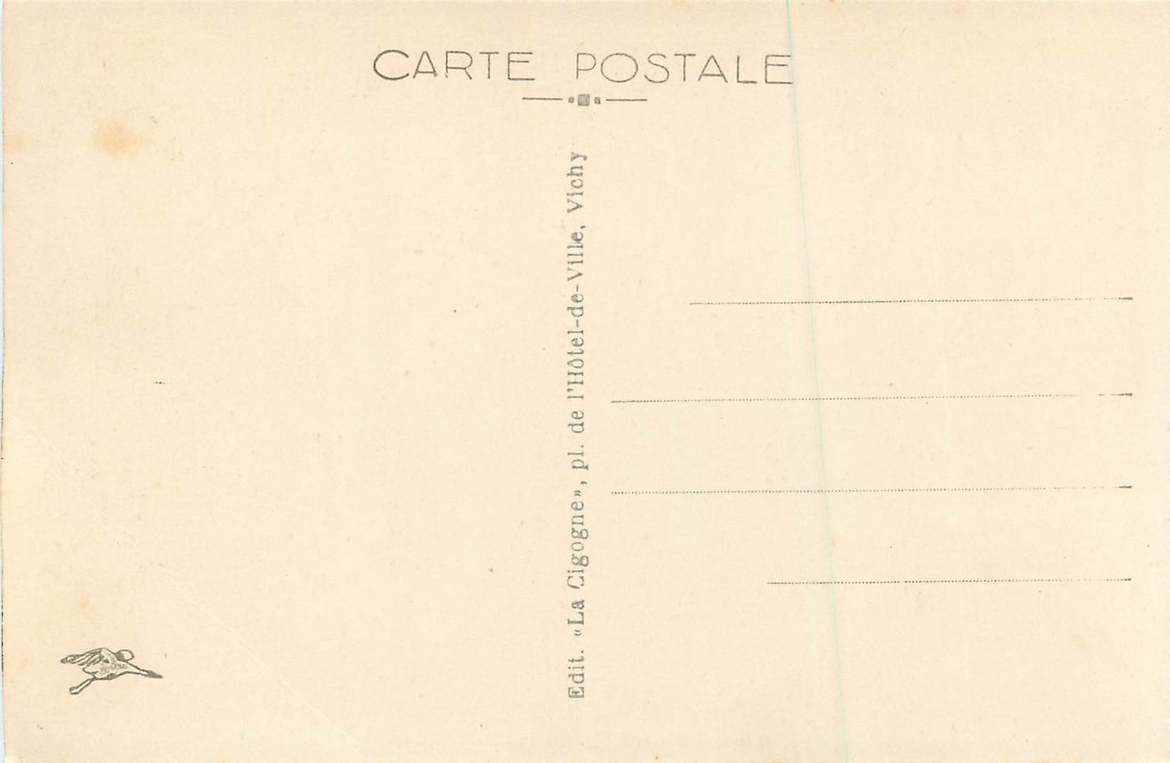 CPA 350 bis vichy le parc du casino — Verso