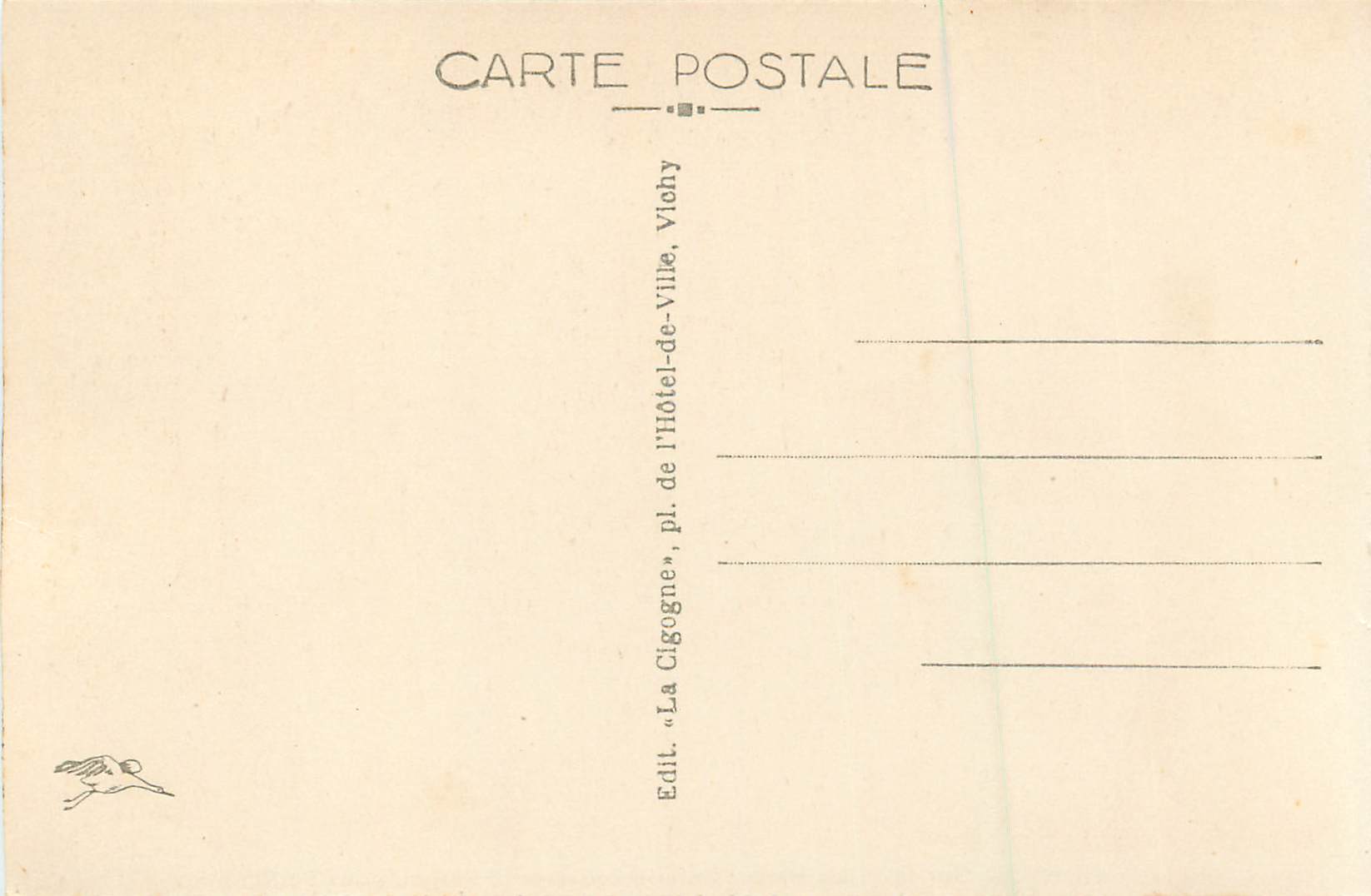 CPA 354 vichy sur le vieux parc galerie couverte et pergolas des sources — Rückseite