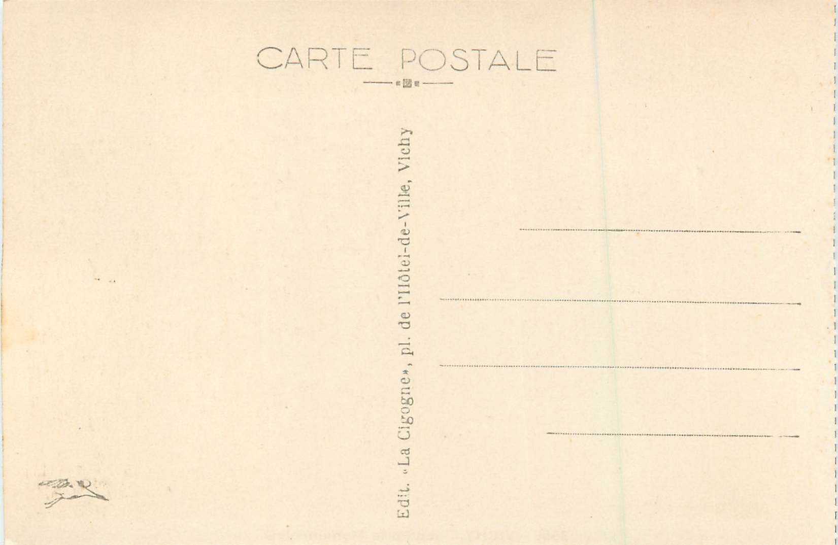 CPA 355 vichy la porte monumentale — Rückseite