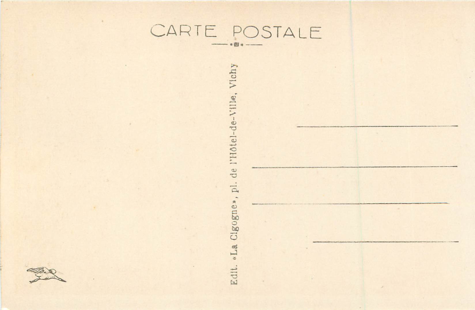 CPA 399 vichy pavillon sevigne — Rückseite