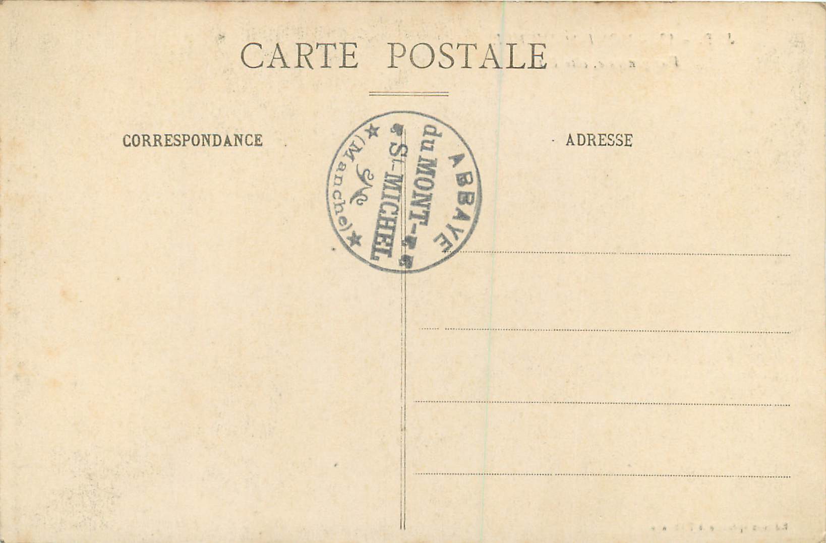 Mont-Saint-Michel — Vue générale, côté Est — J.P. - 13 - Édition spéciale à l'Abbaye — Verso