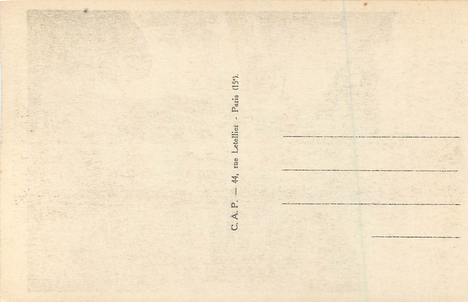 Le pont Bouju vers l'impasse Tombelaine — Chartres — C.A.P. Paris (15e) — Rückseite