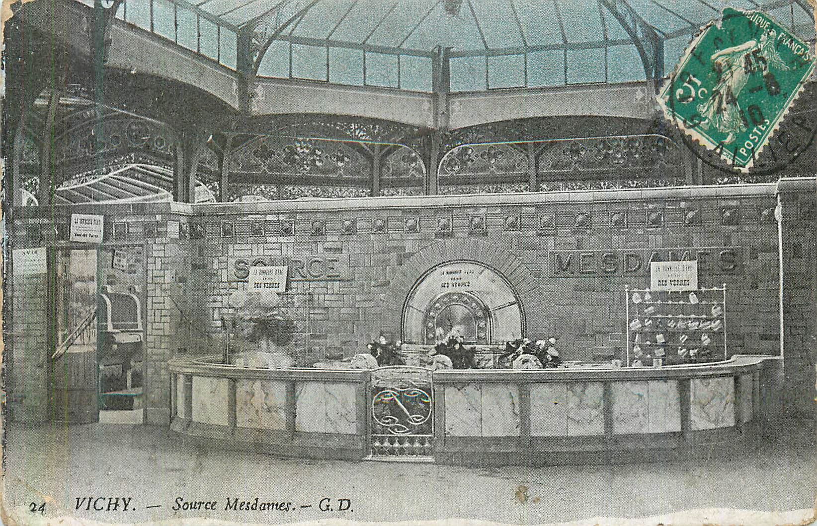 CPA 24 vichy source mesdames