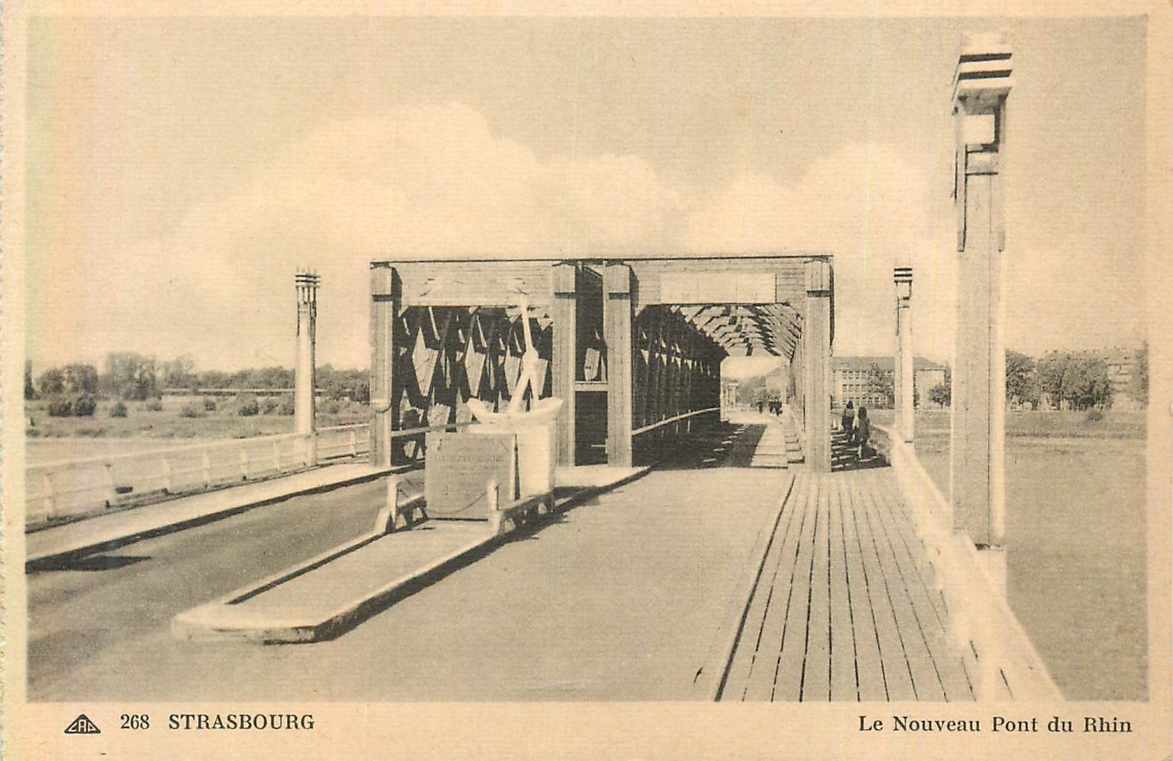 CPA 268 strasbourg le nouveau pont du rhin