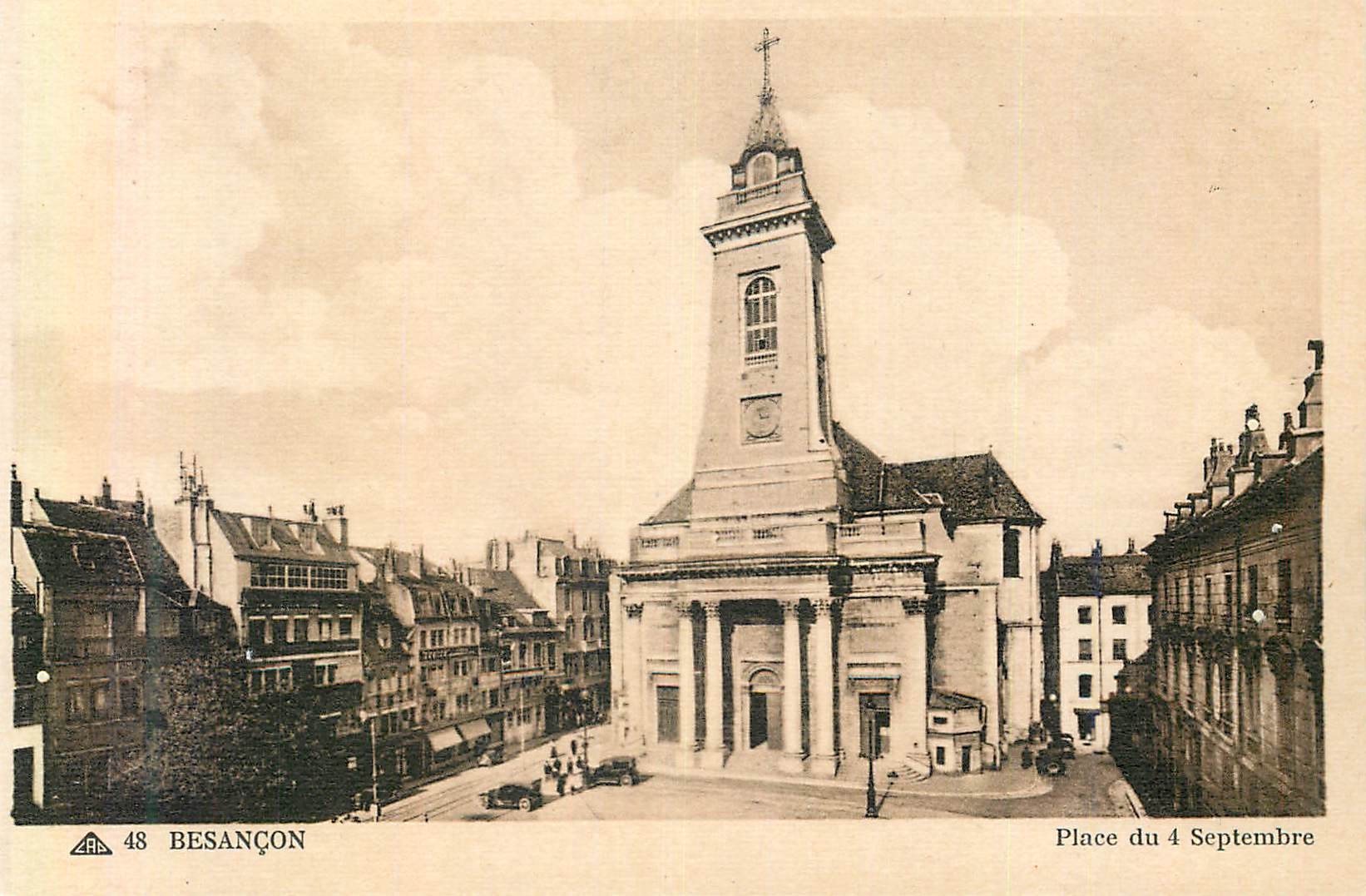 CPA 48 besancon place du 4 septembre