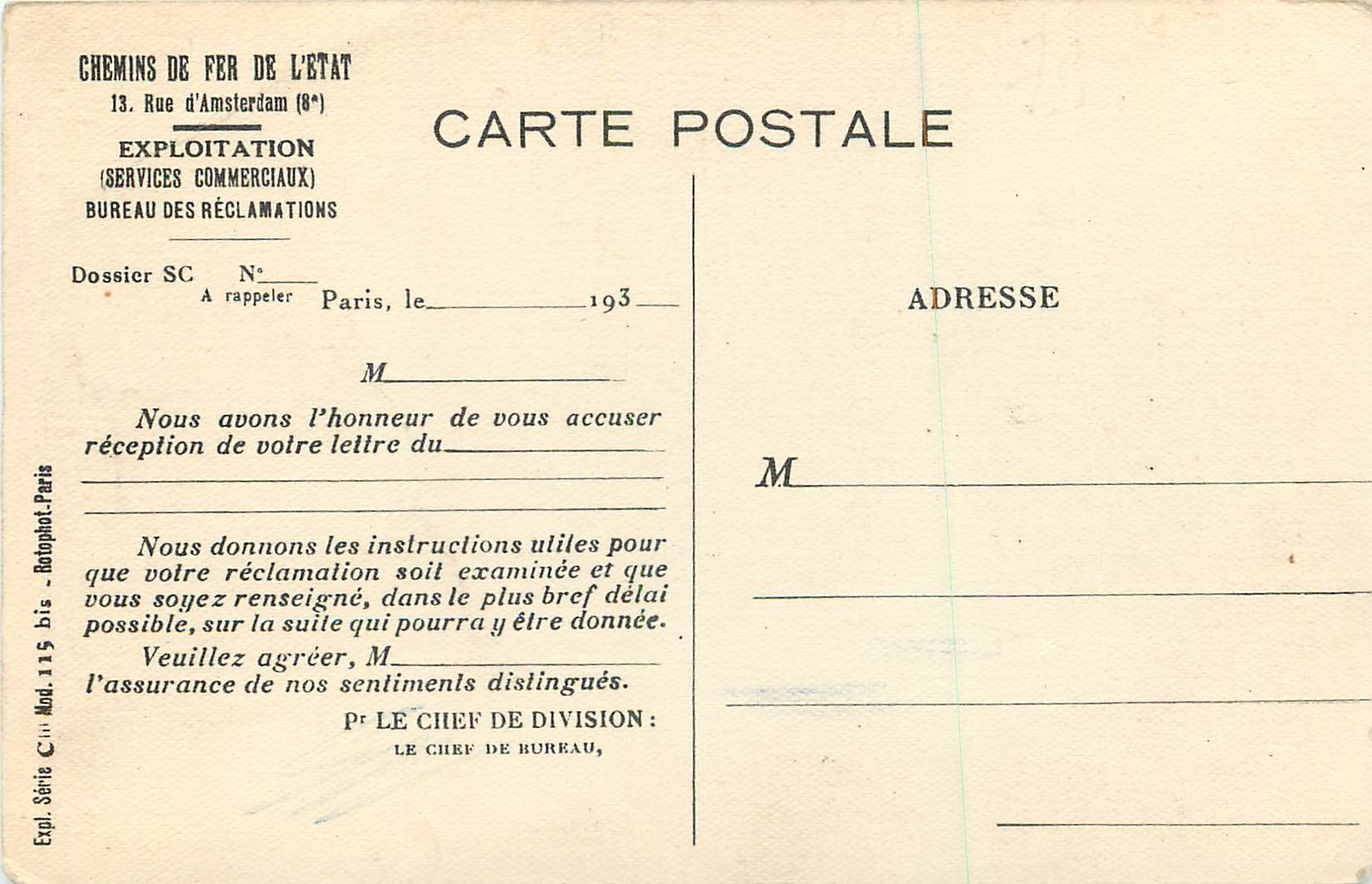CPA Chemins de fer de l etat pont de parthenay (deux sevres) le thouet la porte saint jacques — Rückseite