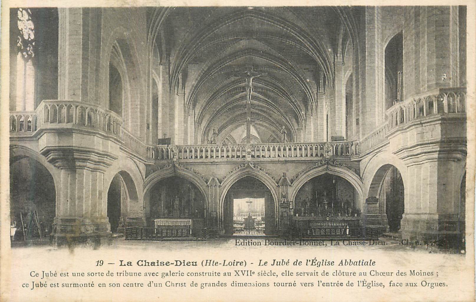 CPA 19 chaise dieu (haute loire) le jube de l eglise abbatiale