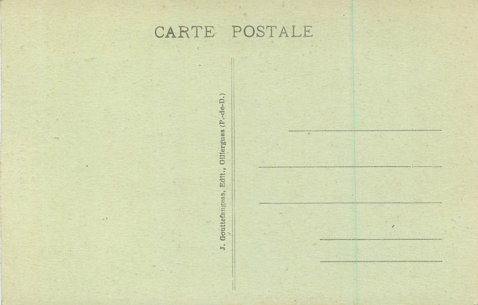 CPA 5278 la chaise dieu porte gothique dans la travee nord de la cour du cloitre — Rückseite