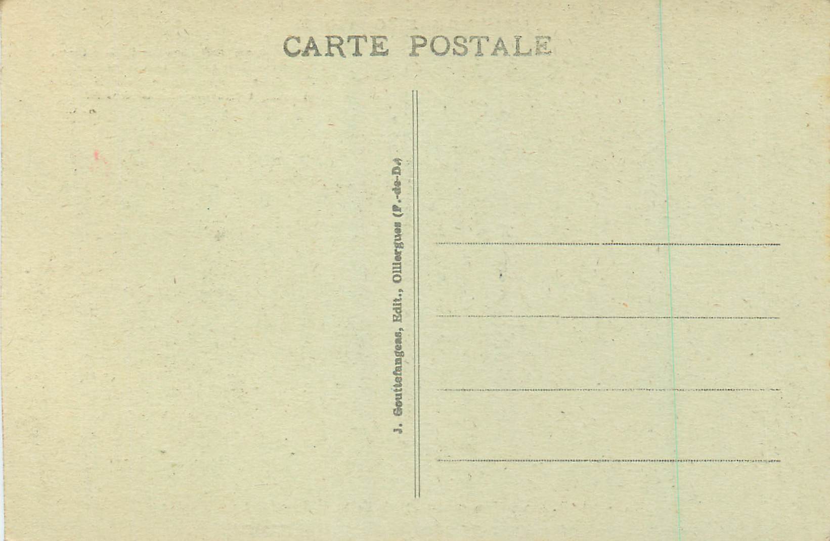 CPA L auvergne poetique 1455 environs du mont dore le lac pavin — Rückseite